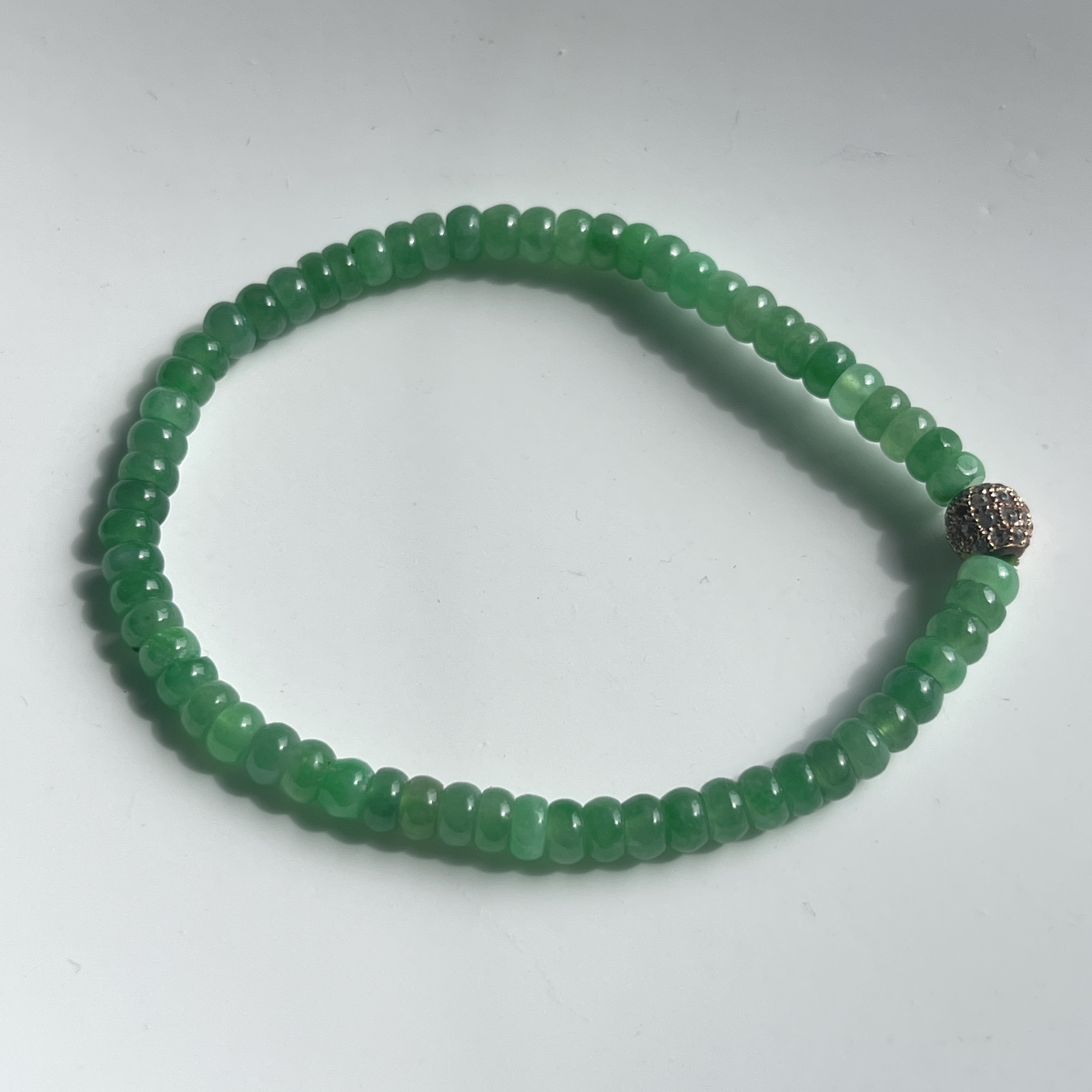 Icy Vibrant Green Mini Abacus Beads Bracelet (PJA00188)