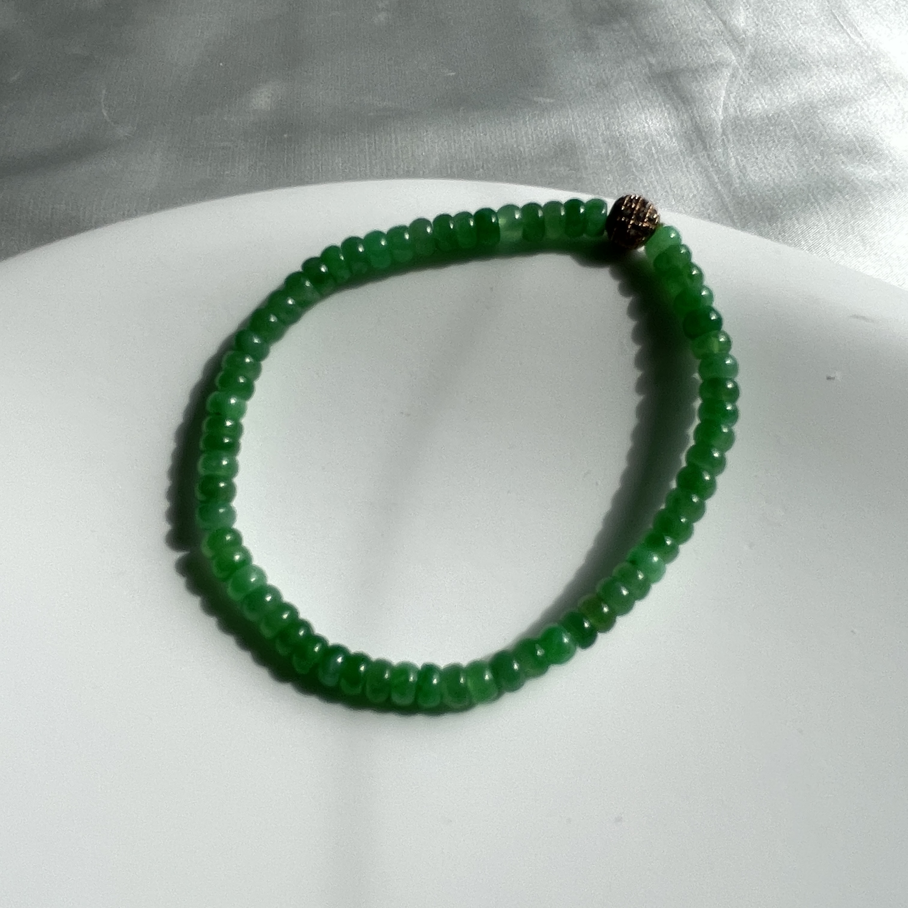 Icy Vibrant Green Mini Abacus Beads Bracelet (PJA00188)