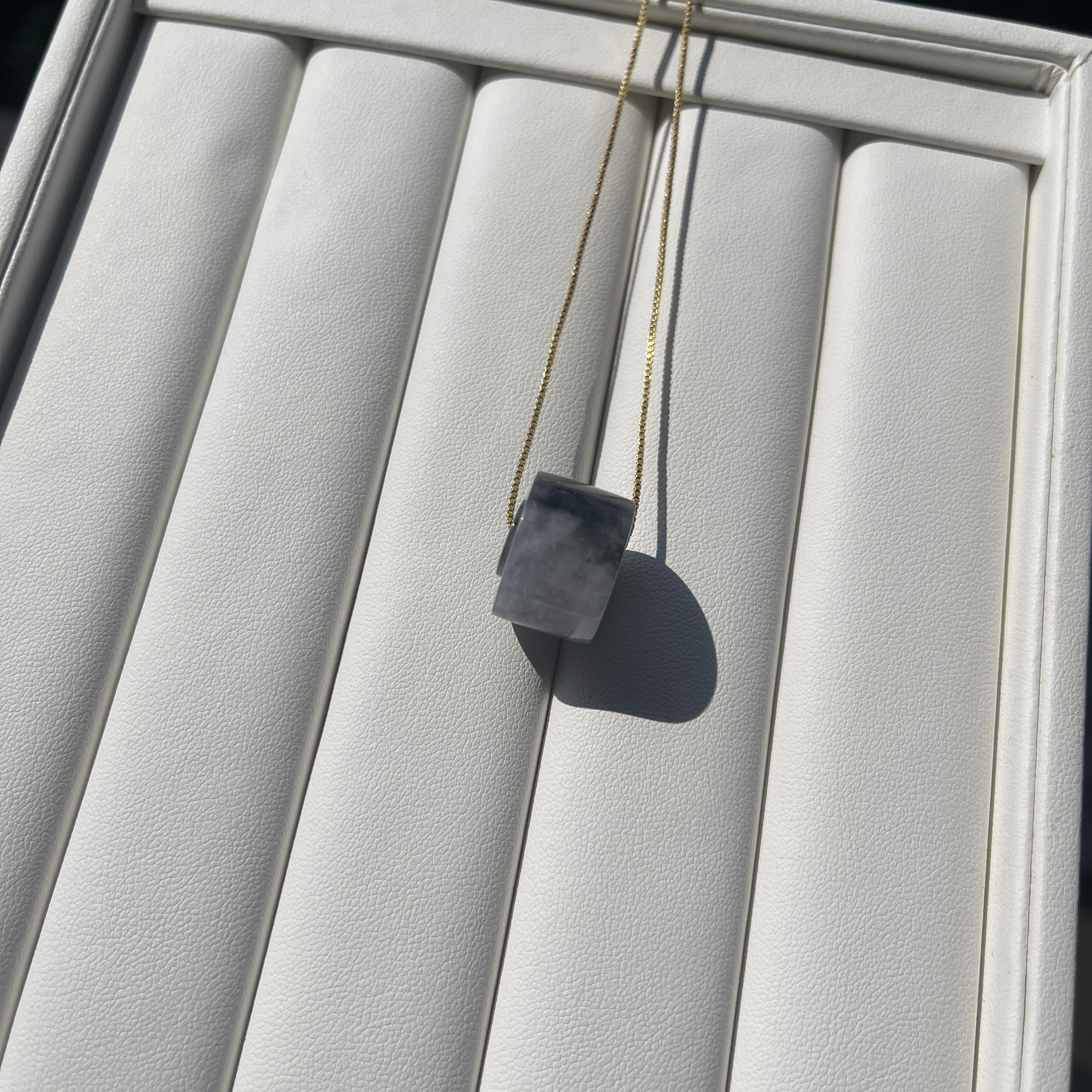 Wuji Barrel Shaped Jade Pendant (PJA00415)