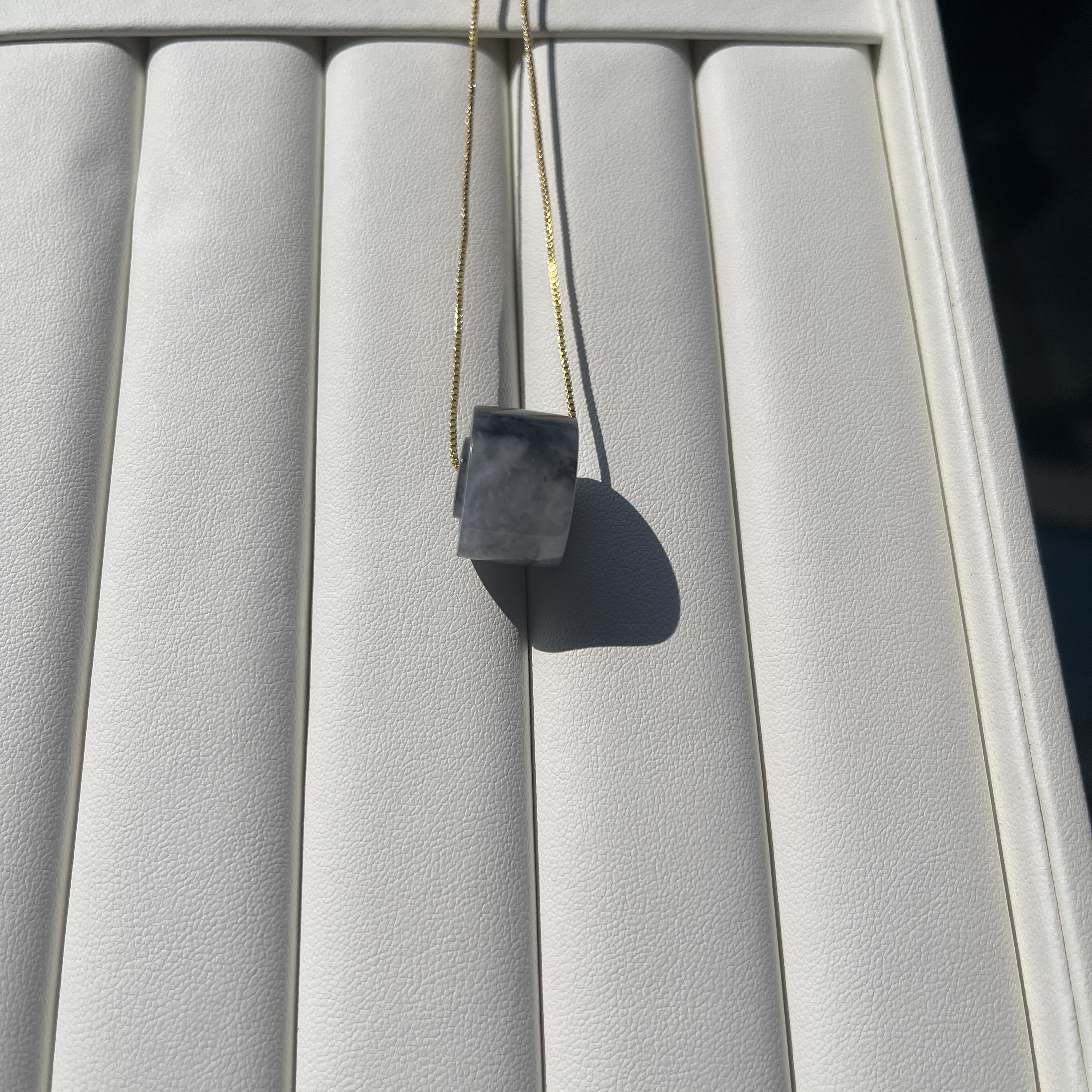 Wuji Barrel Shaped Jade Pendant (PJA00415)