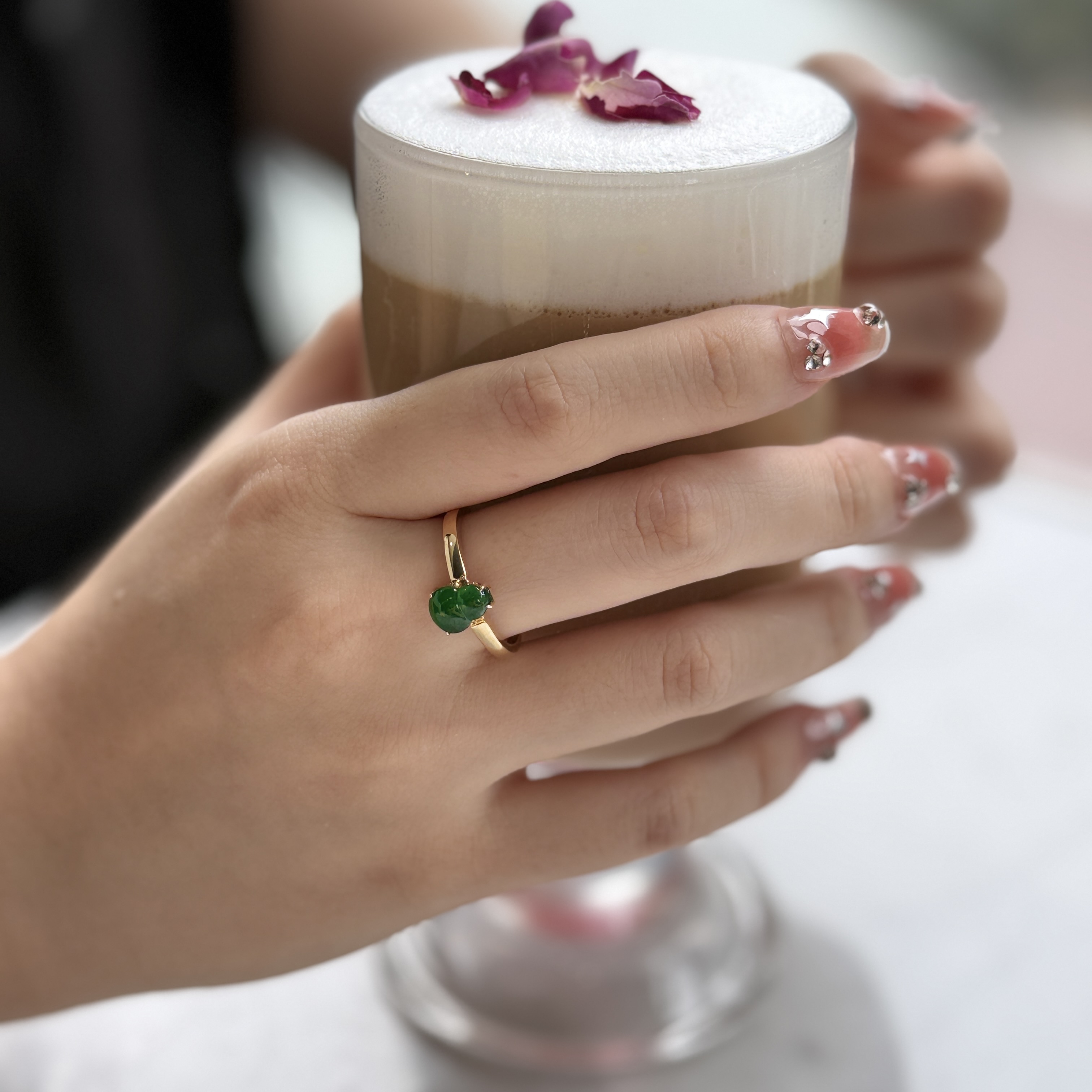 Green Hulu Jade Ring (PJA00696A)