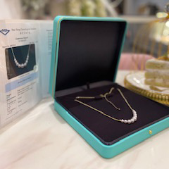 18K Gold Akoya Necklace and Pearl Earrings (PPE00013)