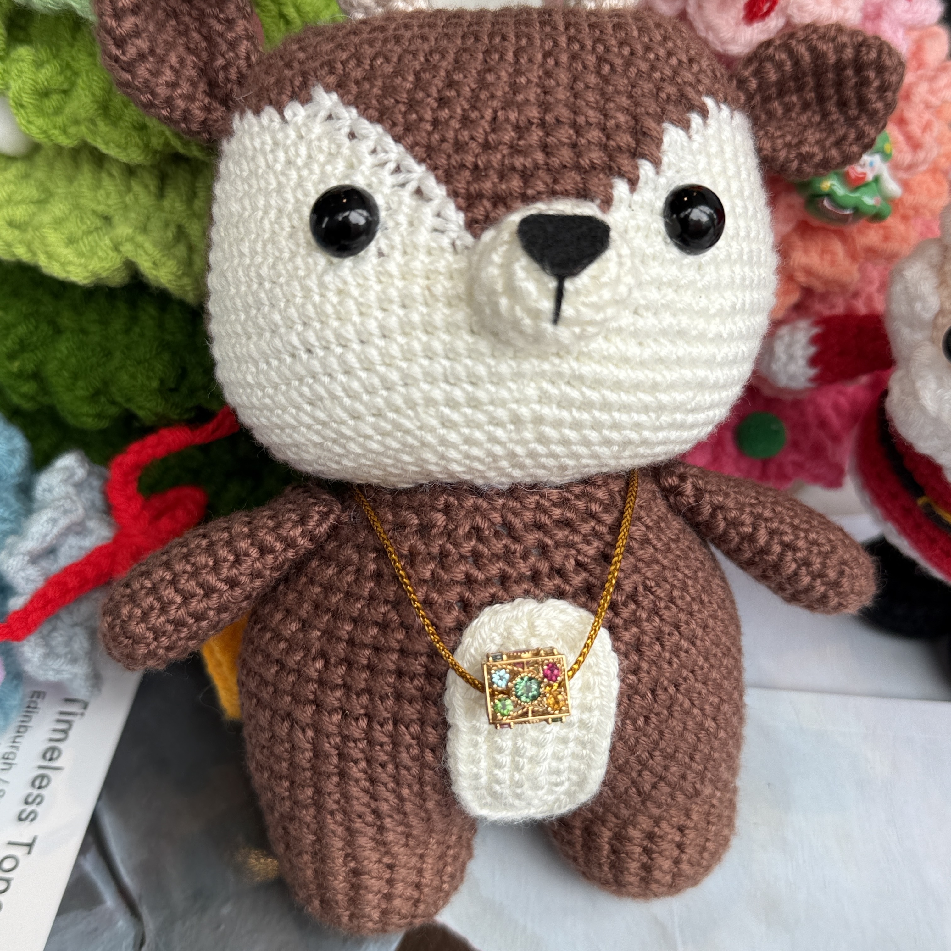 18K Yellow Gold Multicolour Tourmaline Pendant/Charm (POT00029)