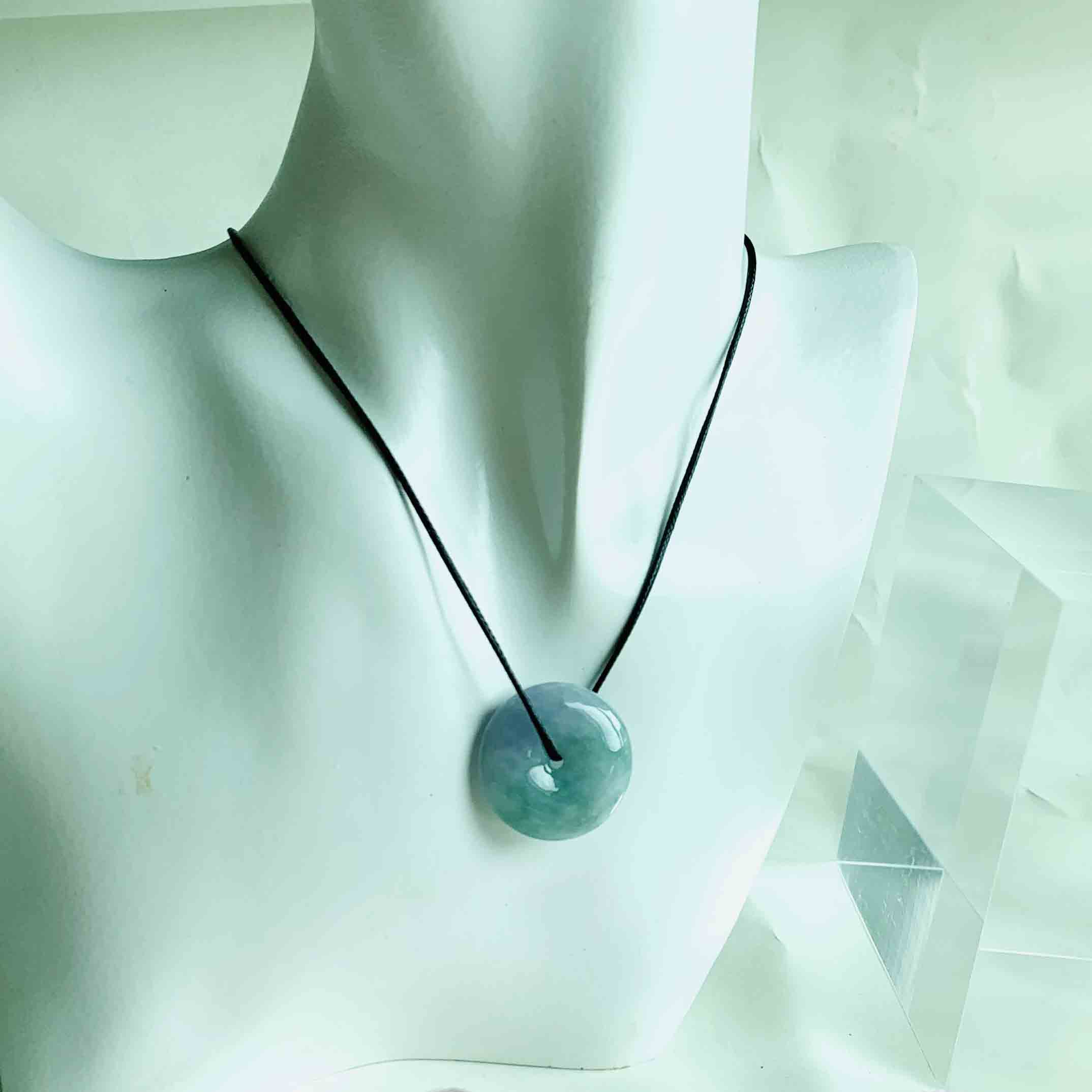  Lavender Green Safety Coin Pendant (PJA00585)