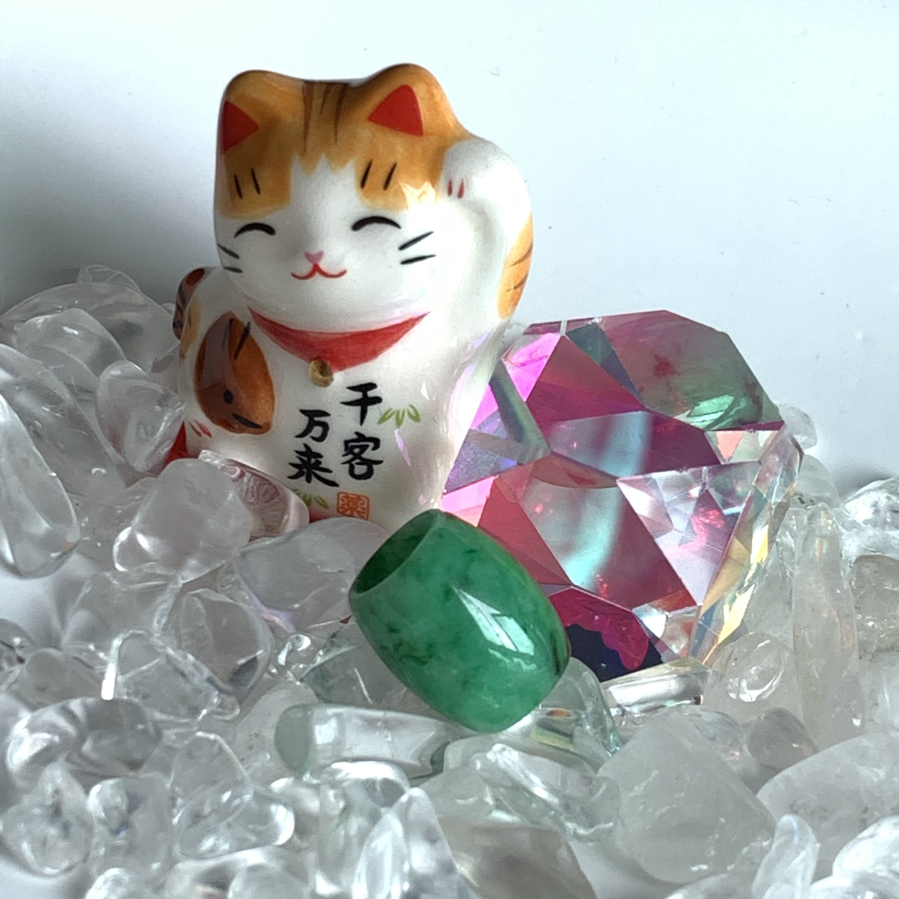 Green Jade Barrel "Lu Lu Tong" (PJA00586)