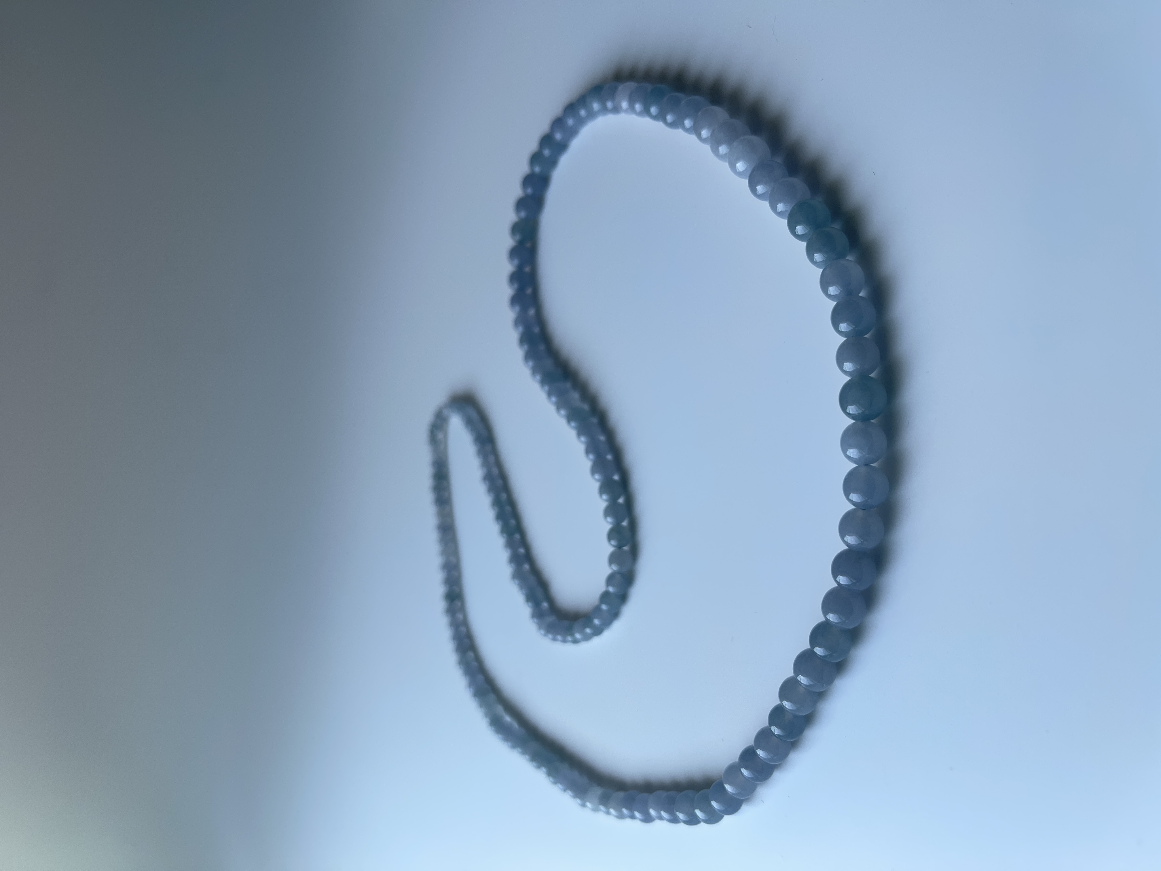 Lavender Jade Beads Necklace (PJA00165)