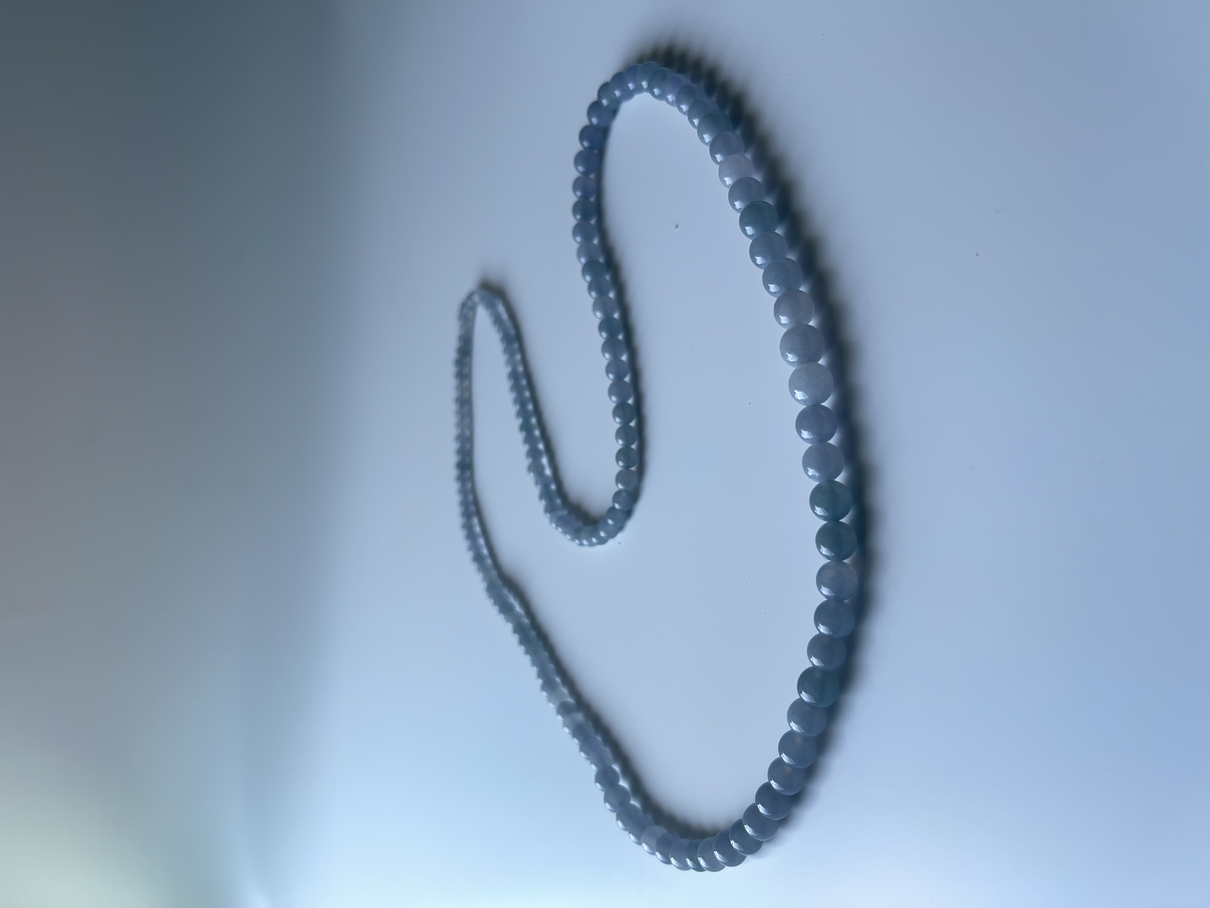 Lavender Jade Beads Necklace (PJA00165)