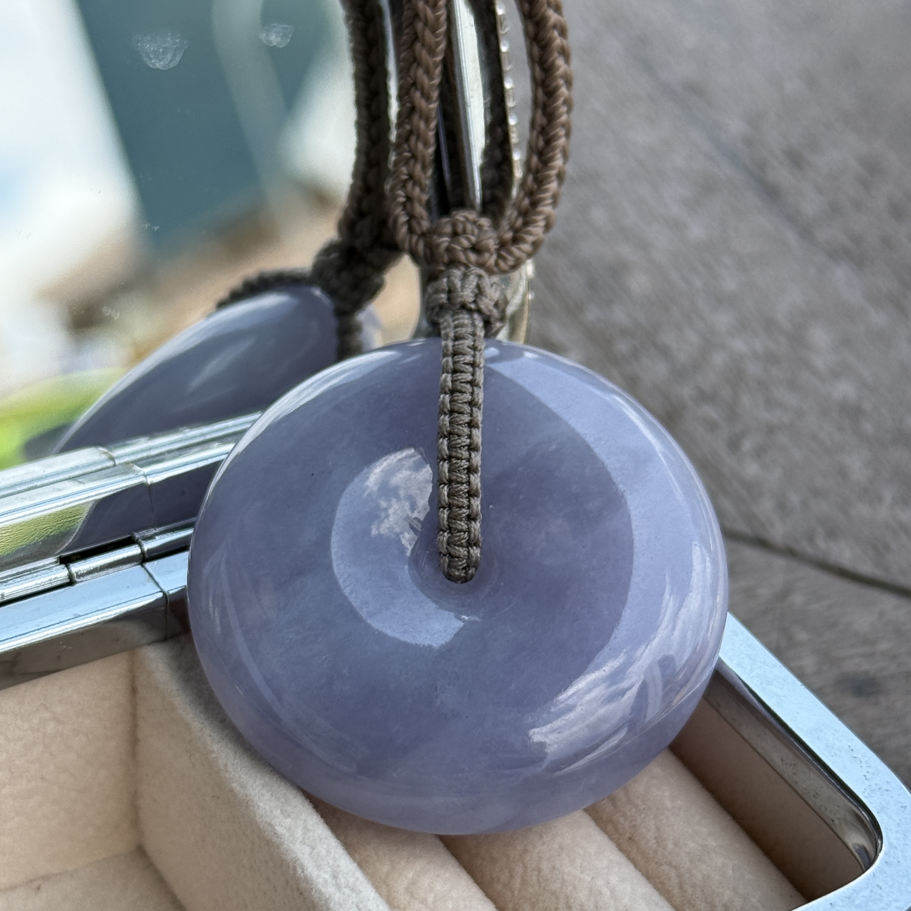 Lavender Jade Safety Coin (PJA01043)