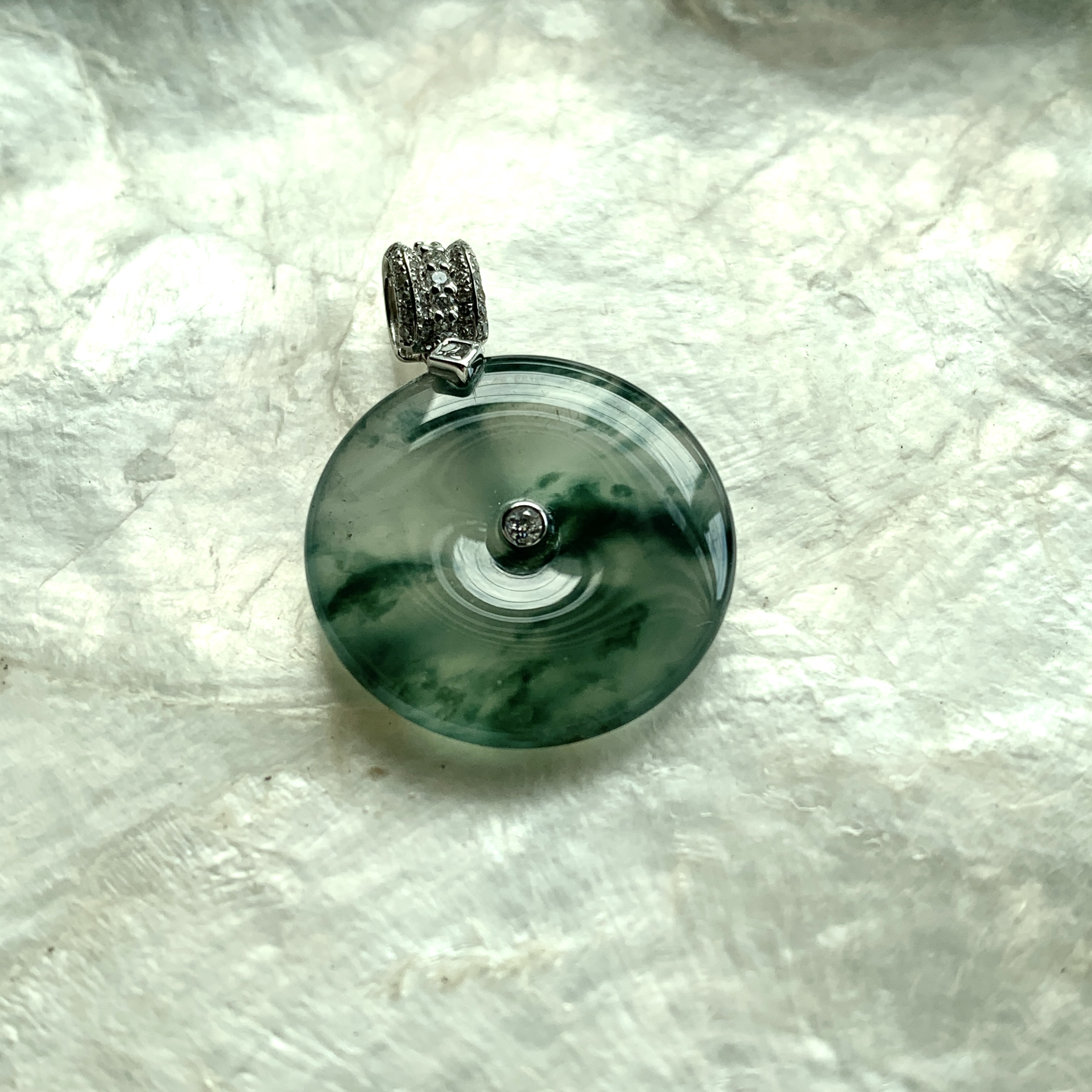 Jadeite Safety Coin Pendant (PJA00601)