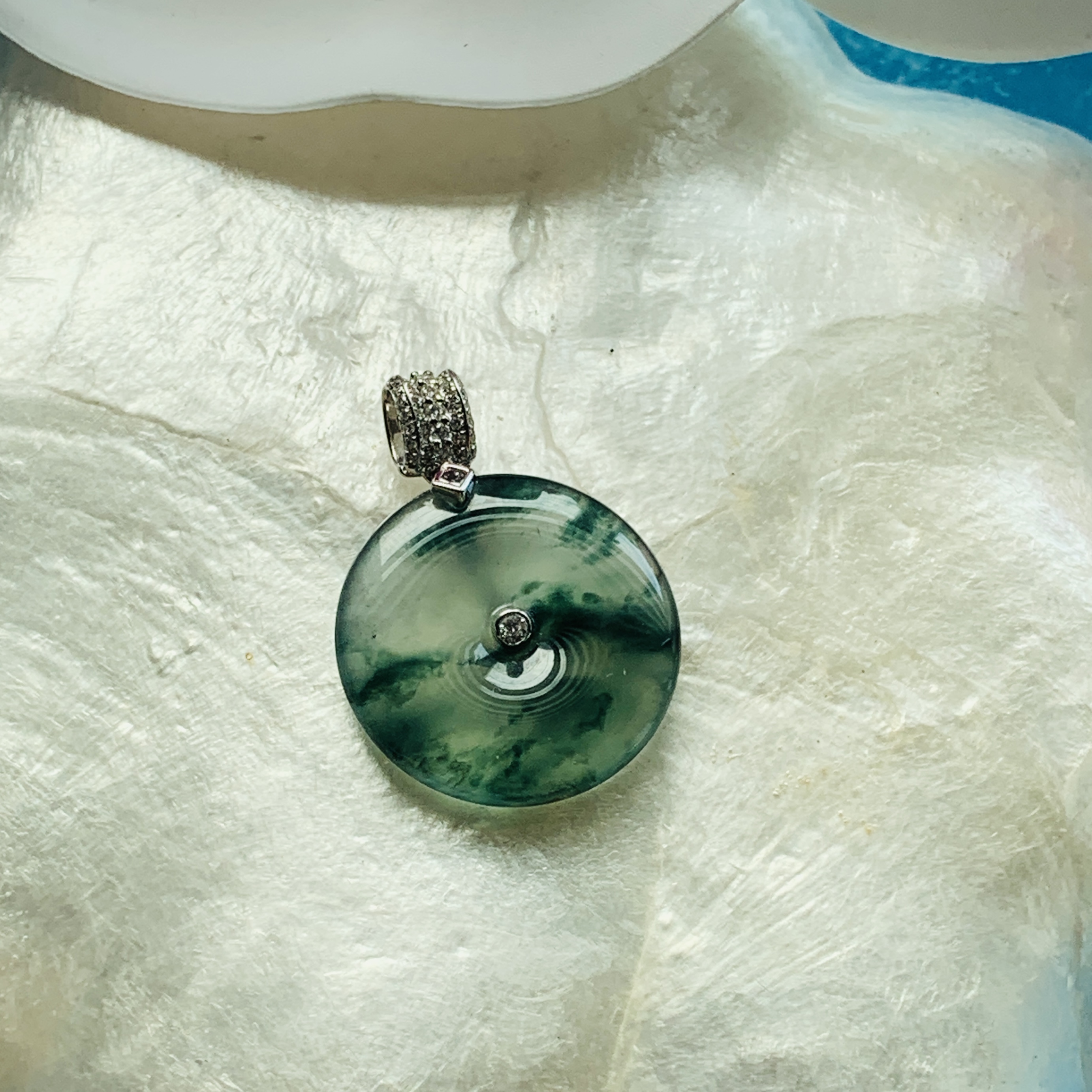 Jadeite Safety Coin Pendant (PJA00601)