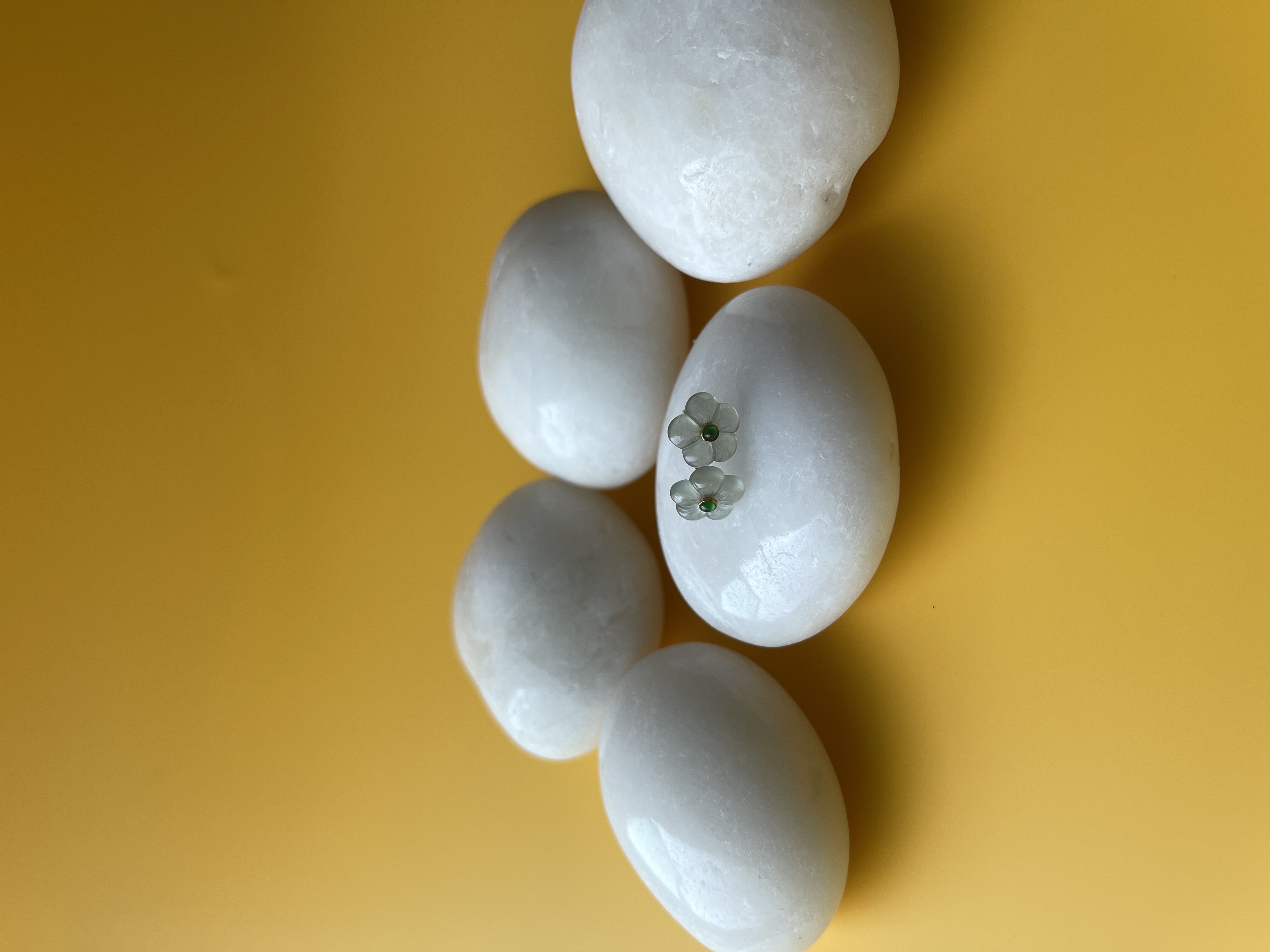 Icy Colorless Flower Studs (PJA00239)