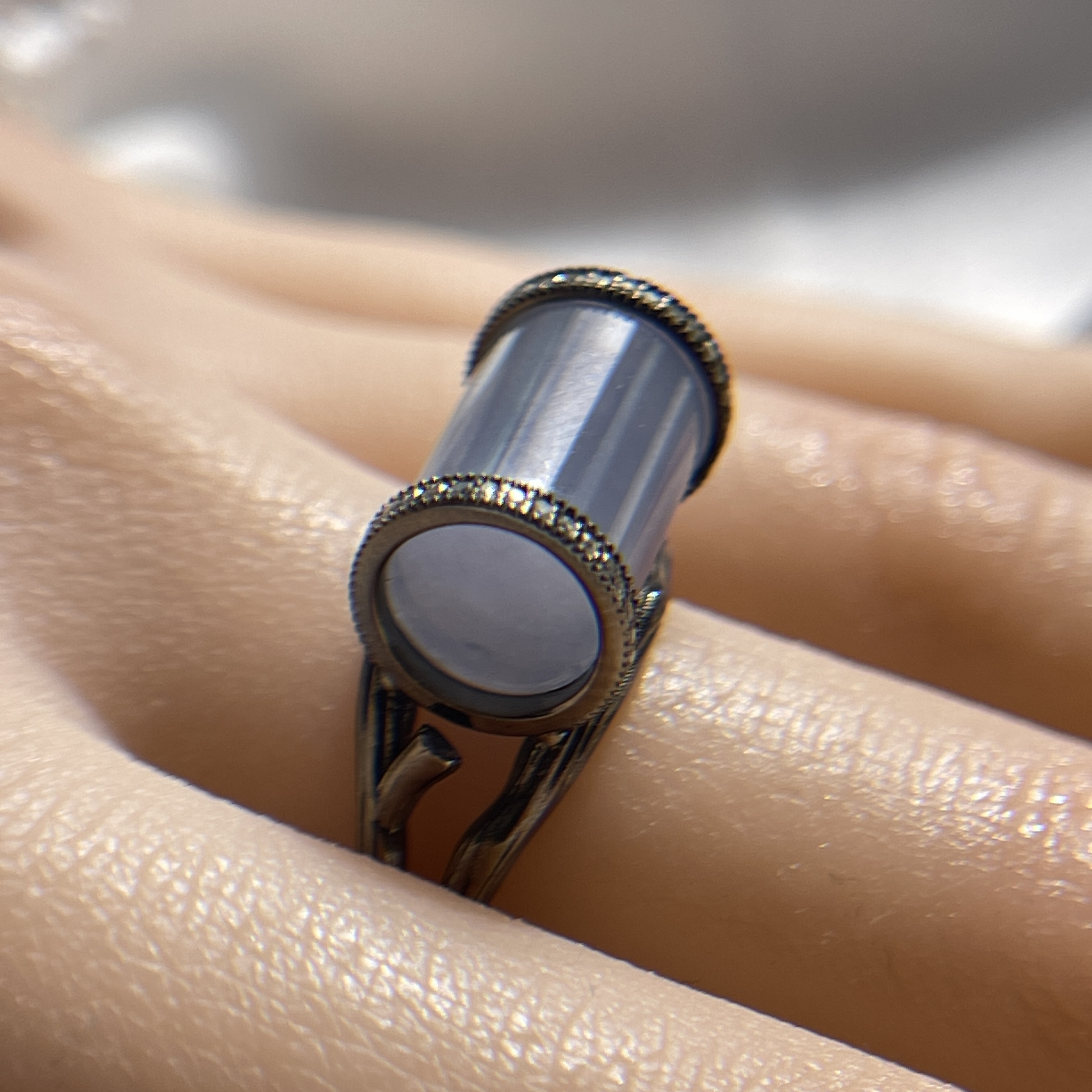 18K Black Gold Lavender Ring (PJA00333)