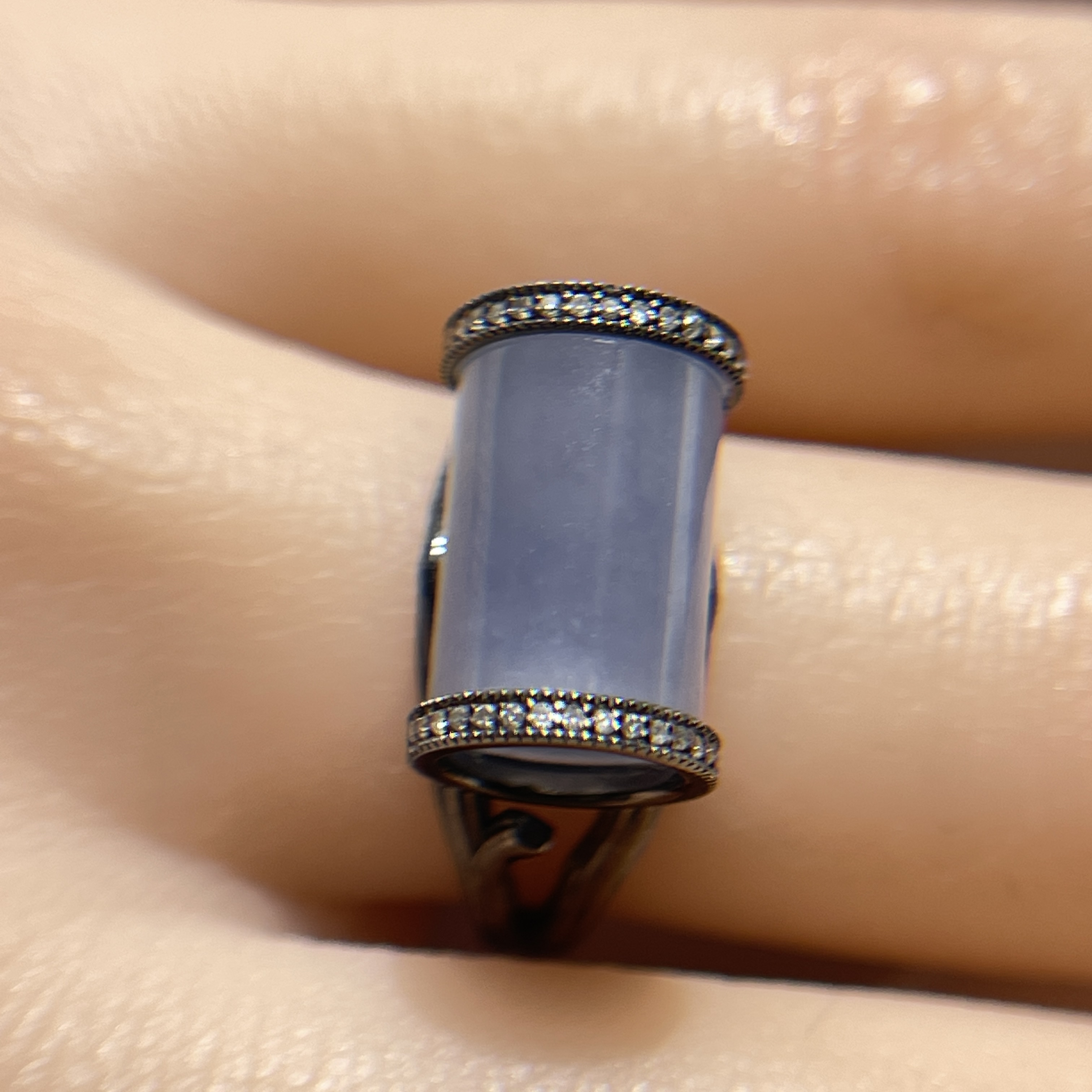 18K Black Gold Lavender Ring (PJA00333)