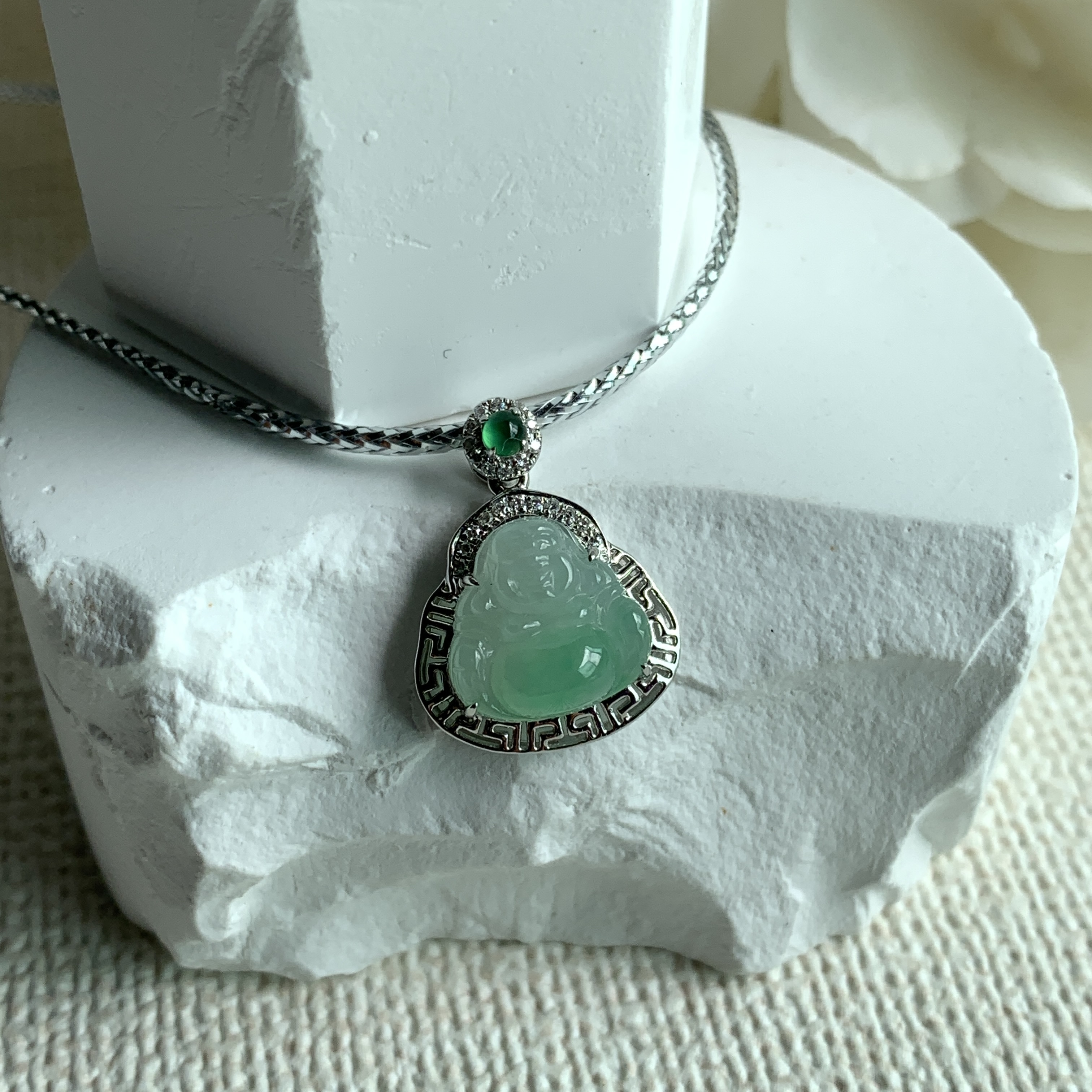 Green Buddha Jade Pendant (PJA00581)