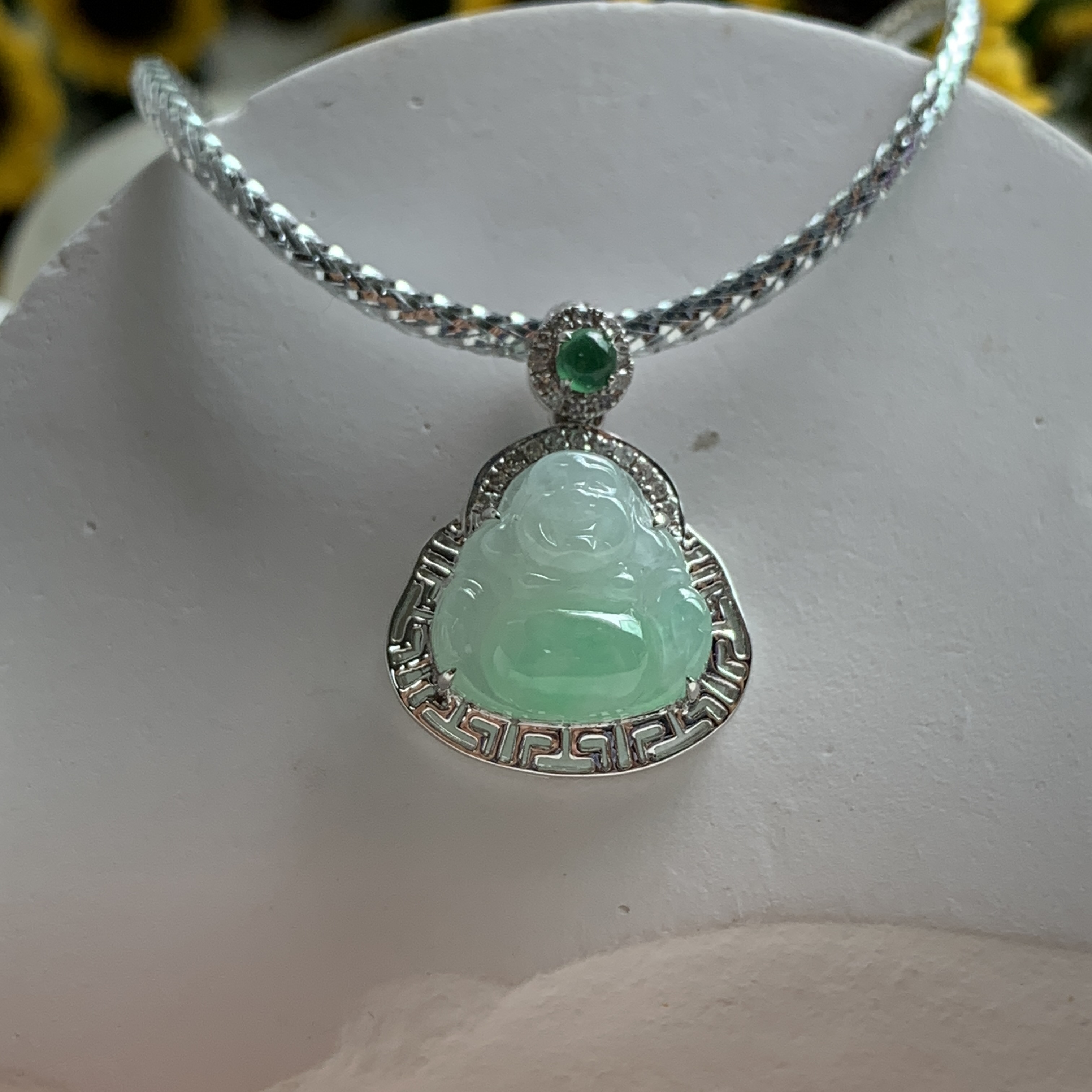 Green Buddha Jade Pendant (PJA00581)
