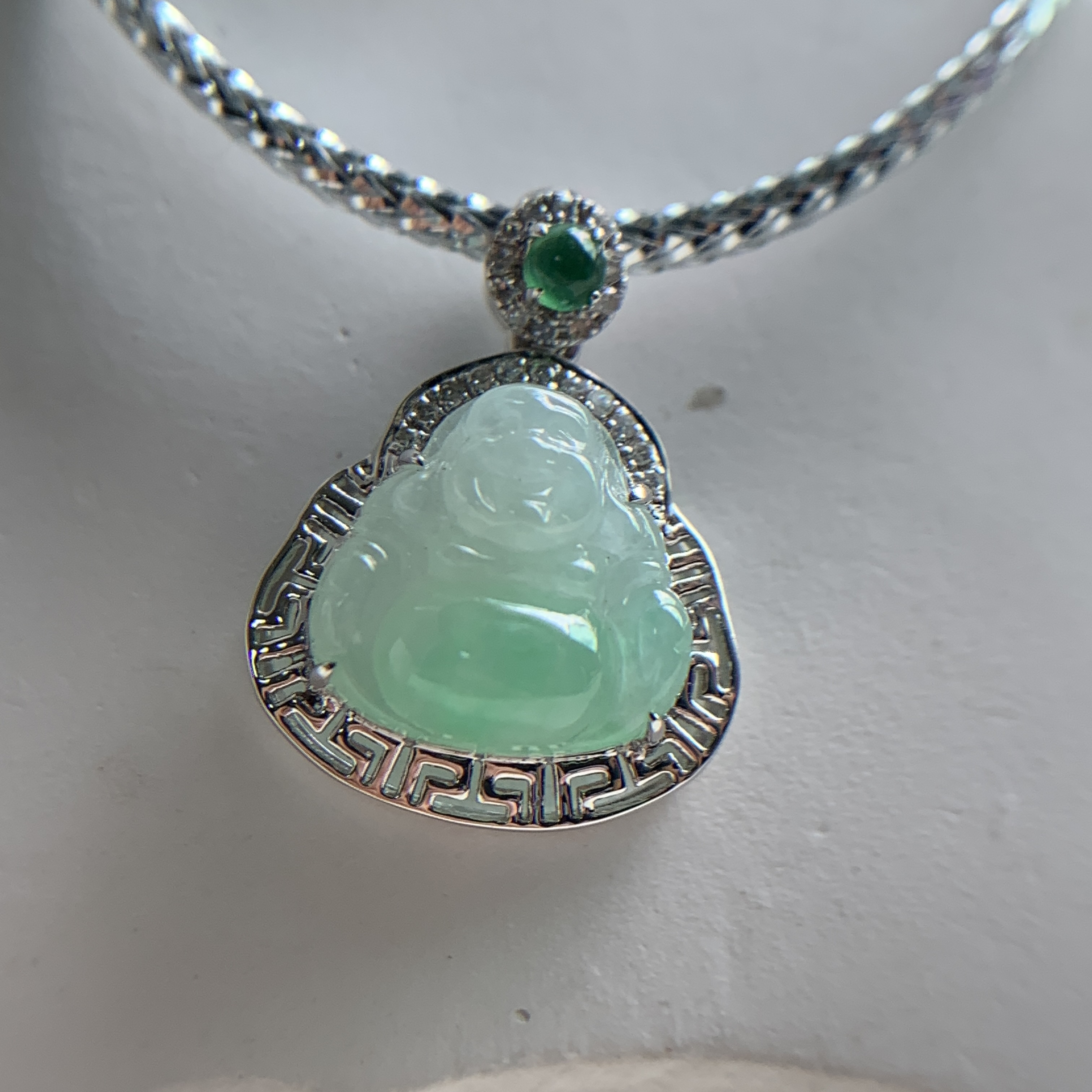 Green Buddha Jade Pendant (PJA00581)