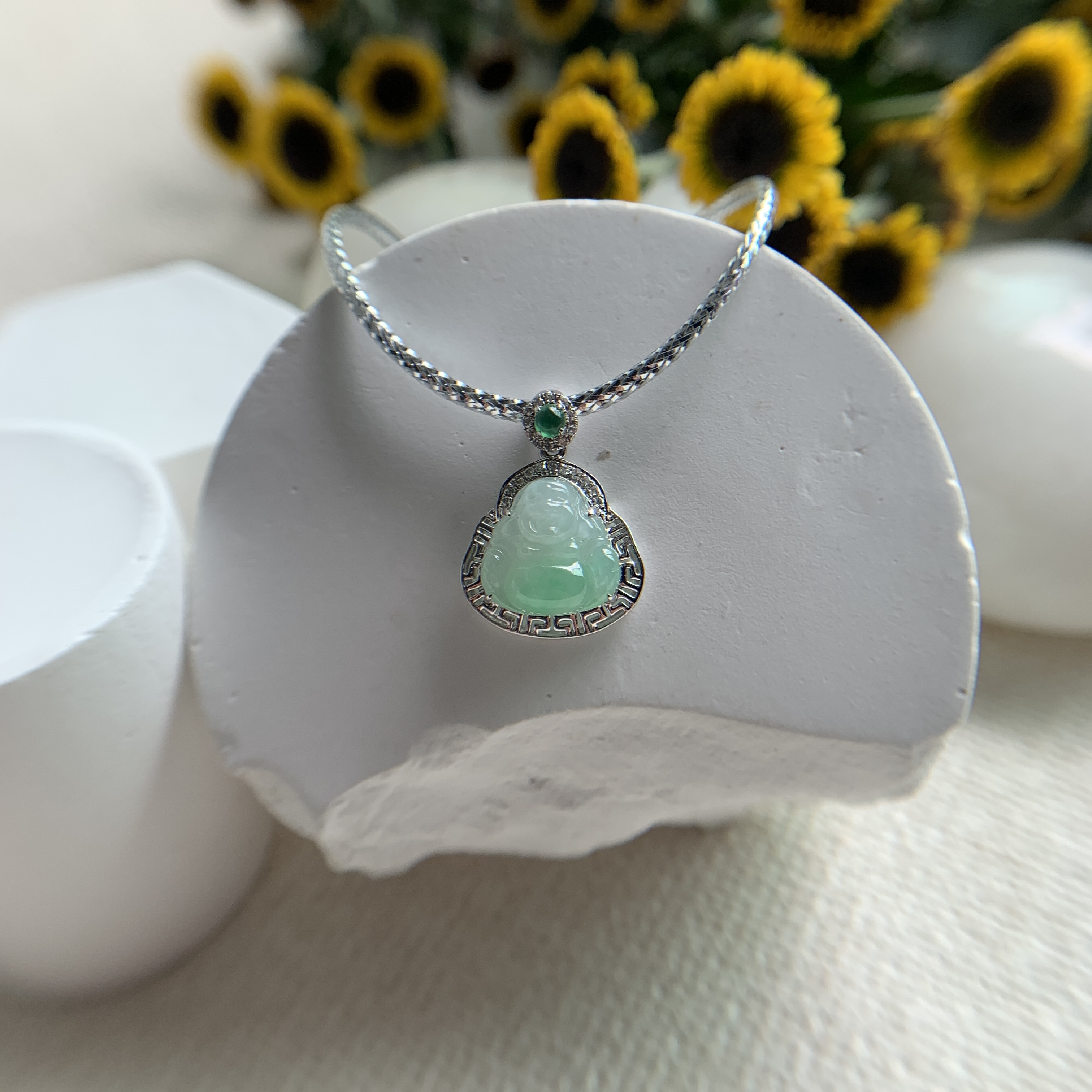 Green Buddha Jade Pendant (PJA00581)