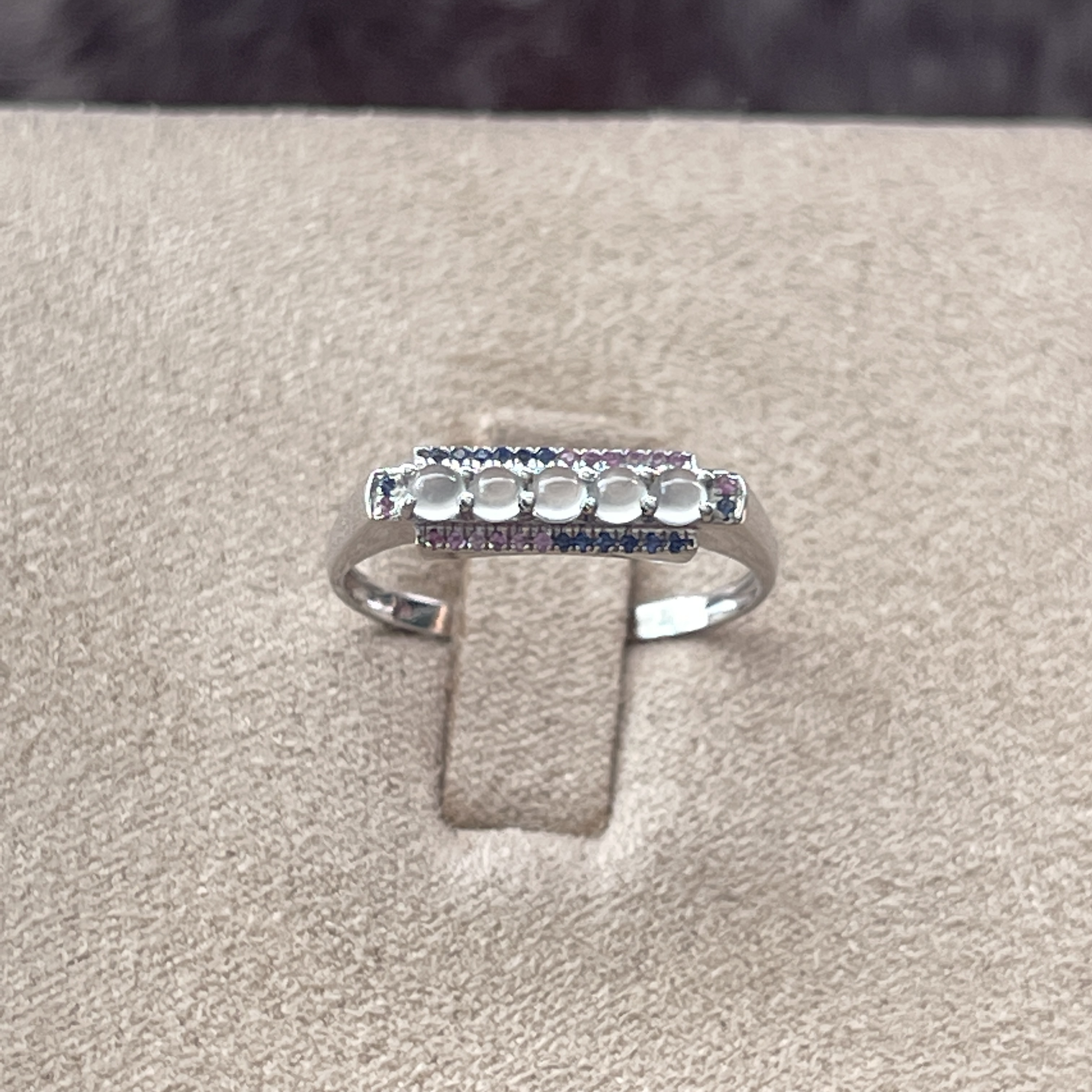 Glassy Jade Cabochons Ring (PJA00293) 