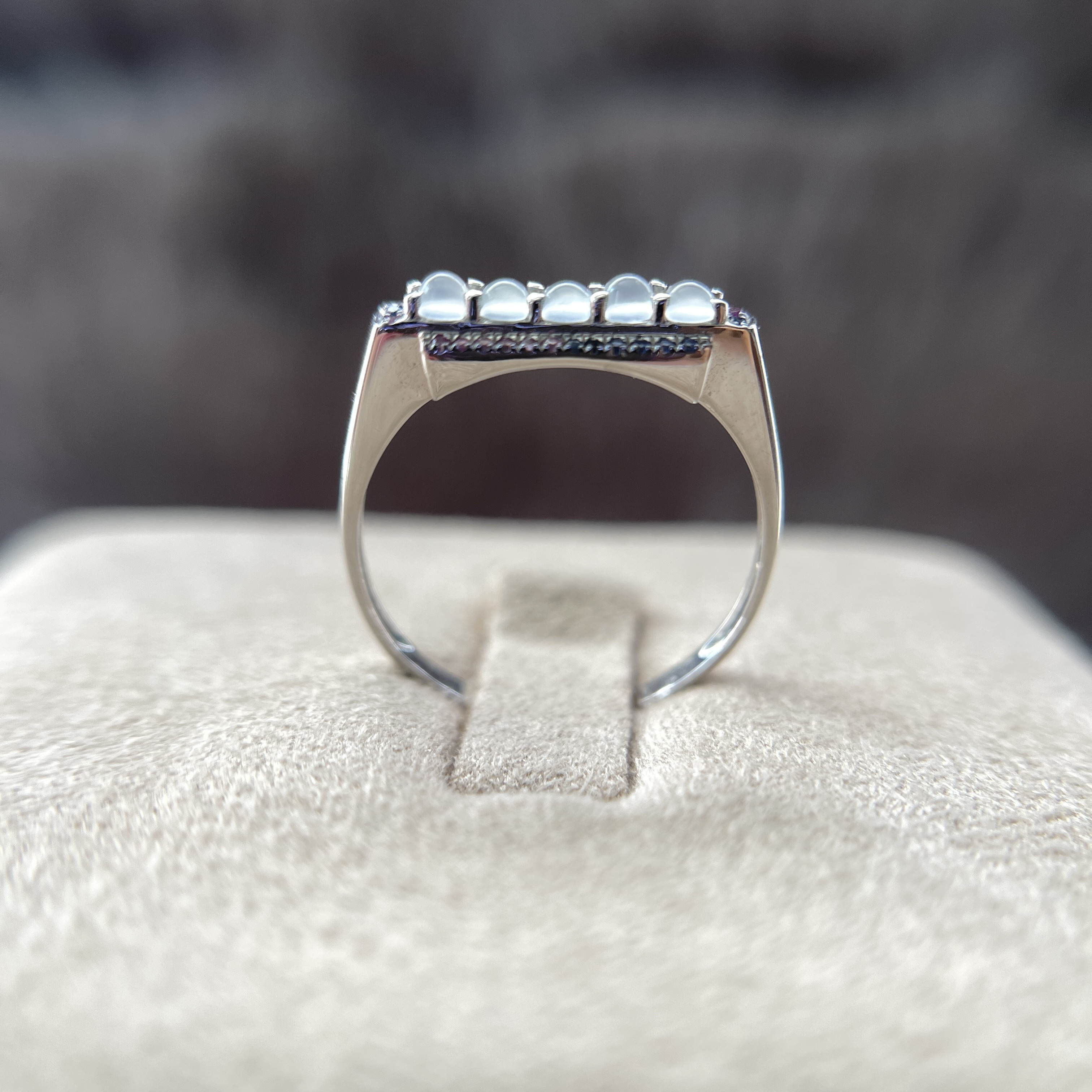 Glassy Jade Cabochons Ring (PJA00293) 