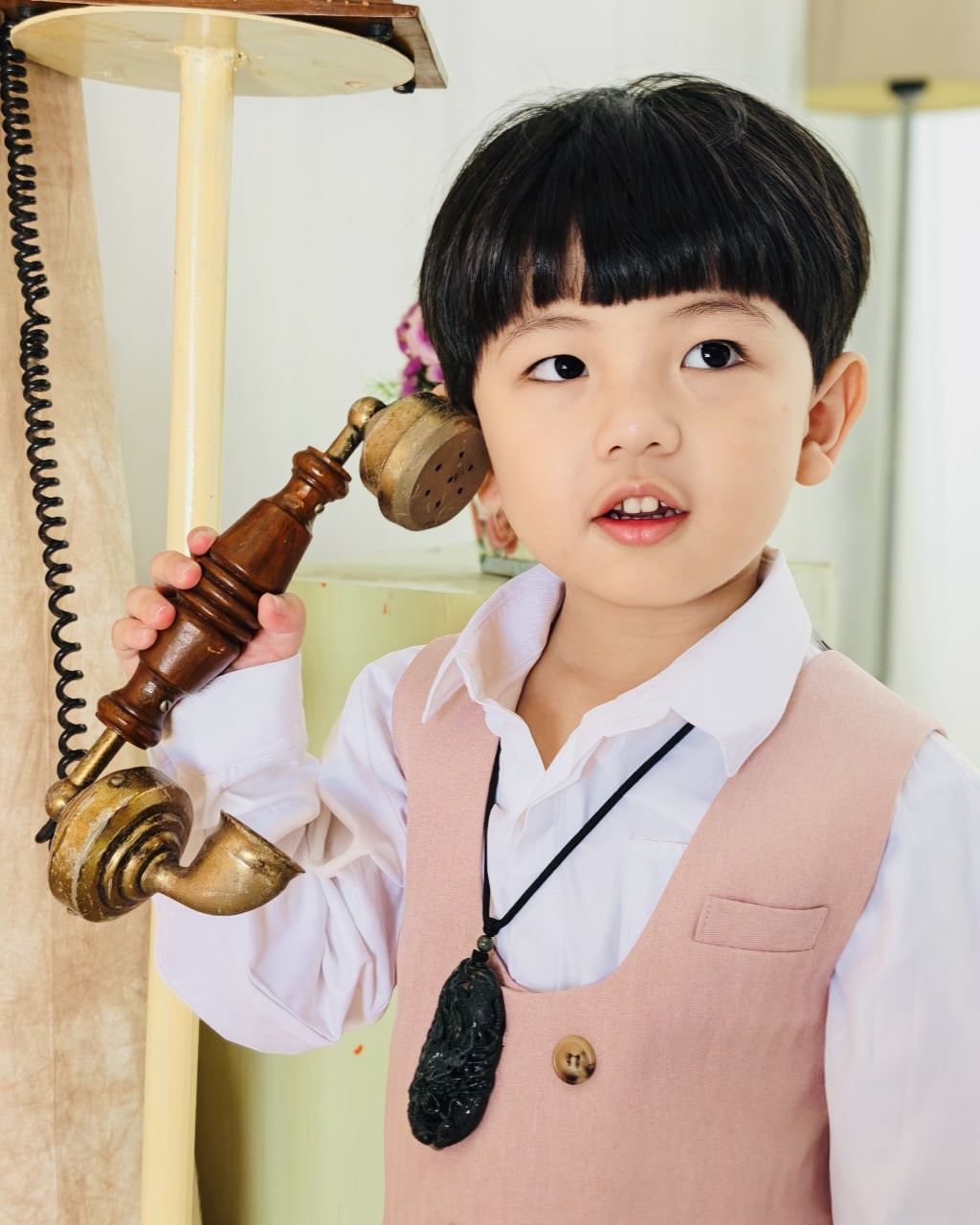 18K Green Carved Dragon Pendant (PJA01044)