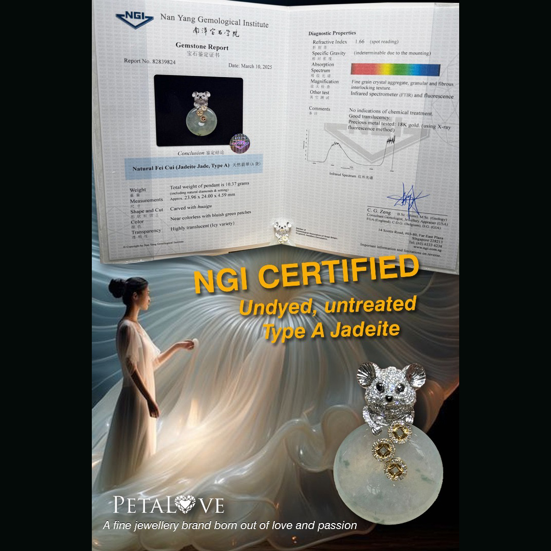 Zester the 18k White Gold Icy Safety Coin Pendant (PJA01065)