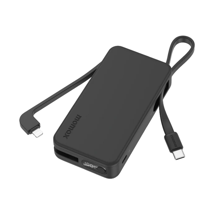 1-Power Vital+ 10000mAh Battery Pack with Built-in USB-C and Lightning Cable