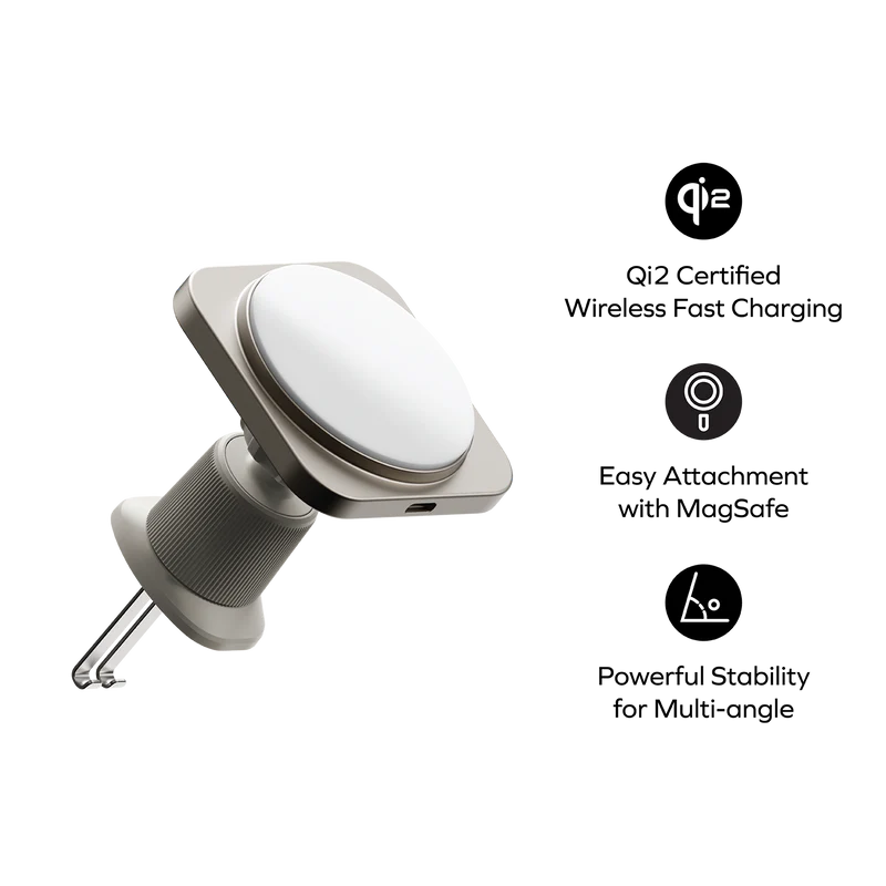 Q2.Mag Mount Qi2 Magnetic Wireless Charging Car Mount
