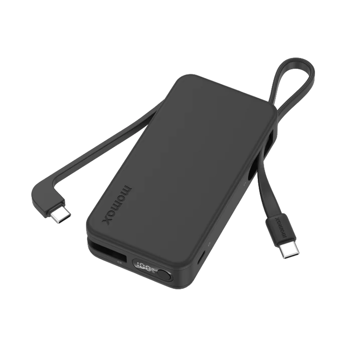 1-Power Vital+ 10000mAh Battery Pack with Dual Built-in USB-C Cable
