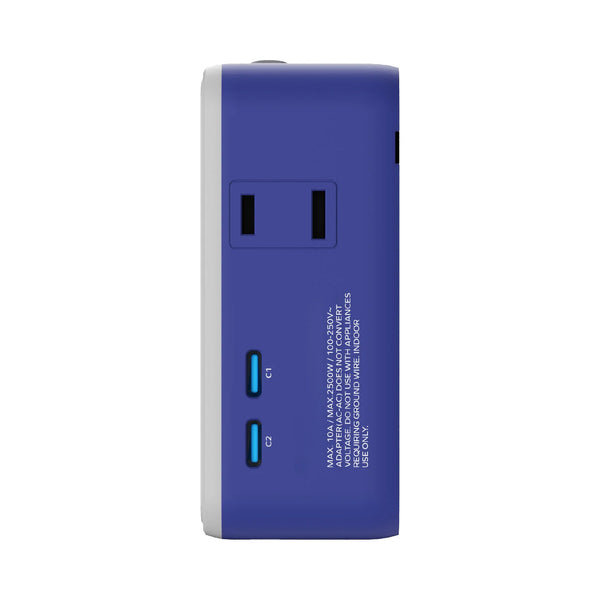 1-World² Pocket 70W 4-Port Dual AC Travel Adapter