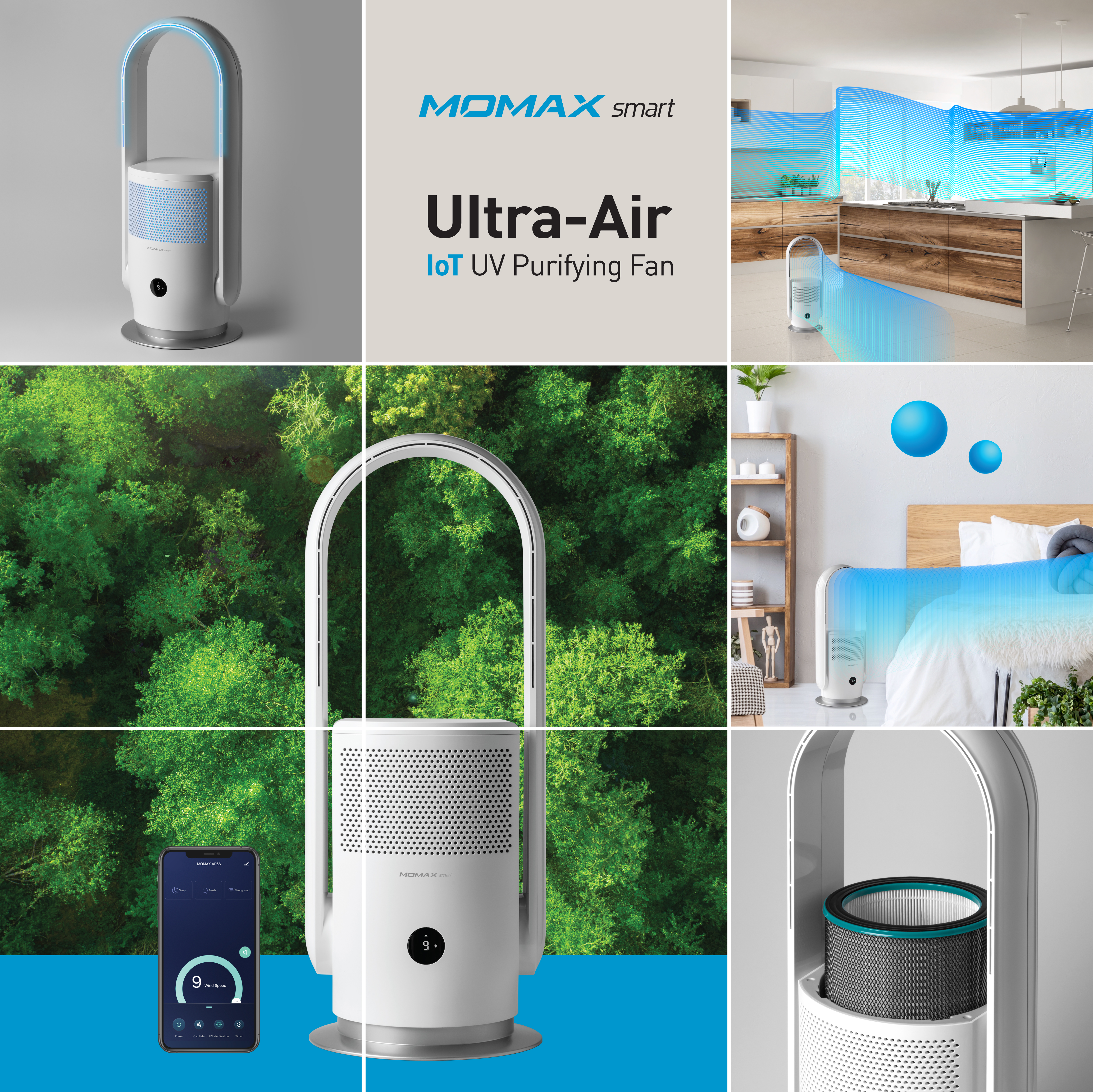 Ultra-Air IoT UV-C Purifying Fan