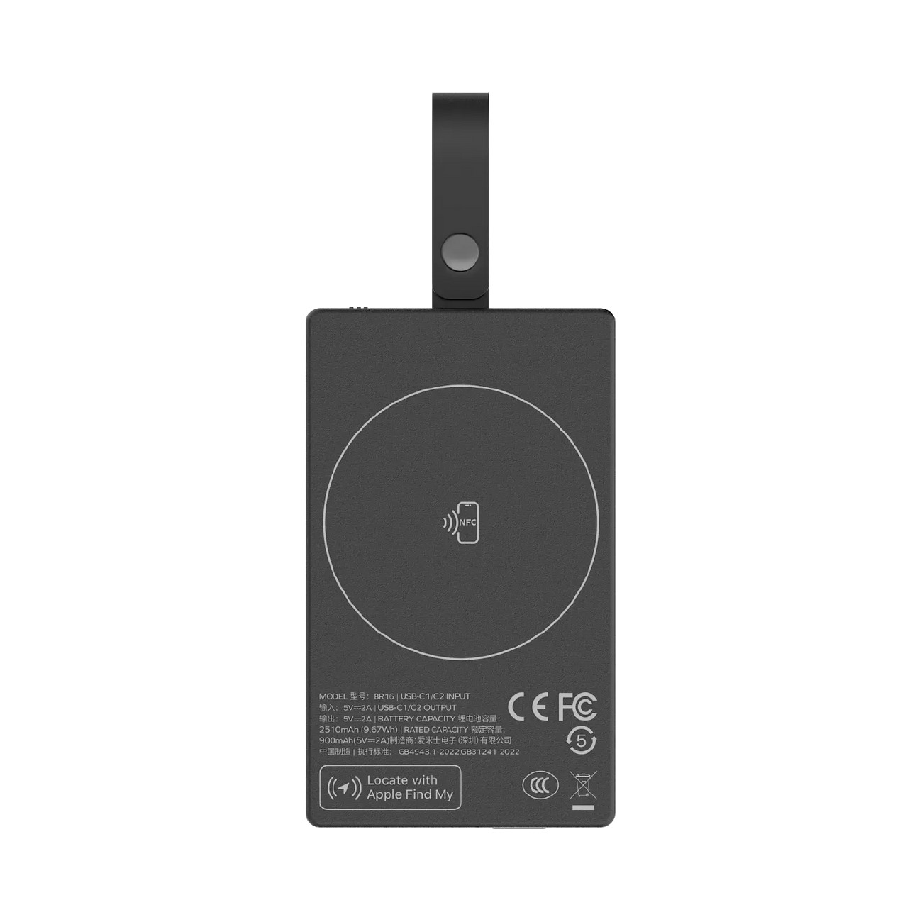 1-Power Badge+ Emergency Power Bank With Find My Locator