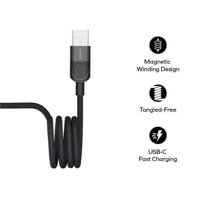 Mag.Link 66W USB-A to USB-C Magnetic Cable 1m