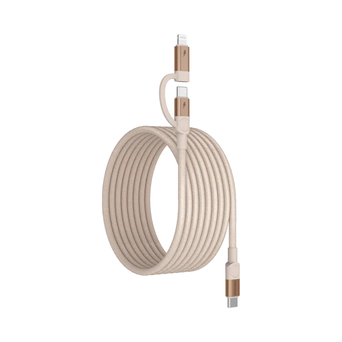 Mag.Link Duo Magnetic USB-C to USB-C & Lightning Cable 60W Up to 2m