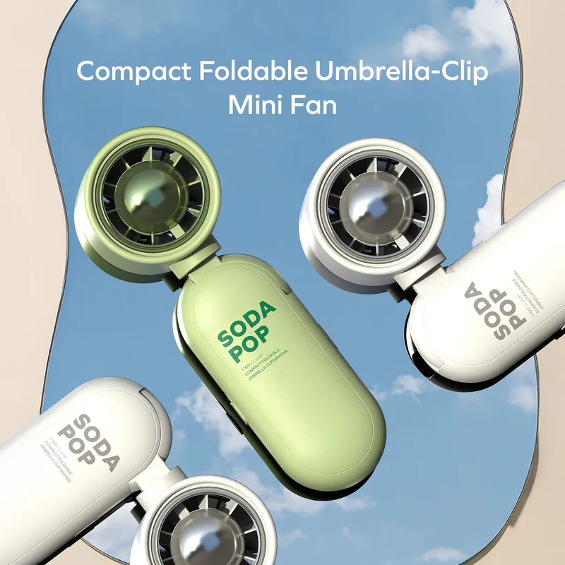 1° Go Clamp Compact Foldable Umbrella-Clip Mini Fan
