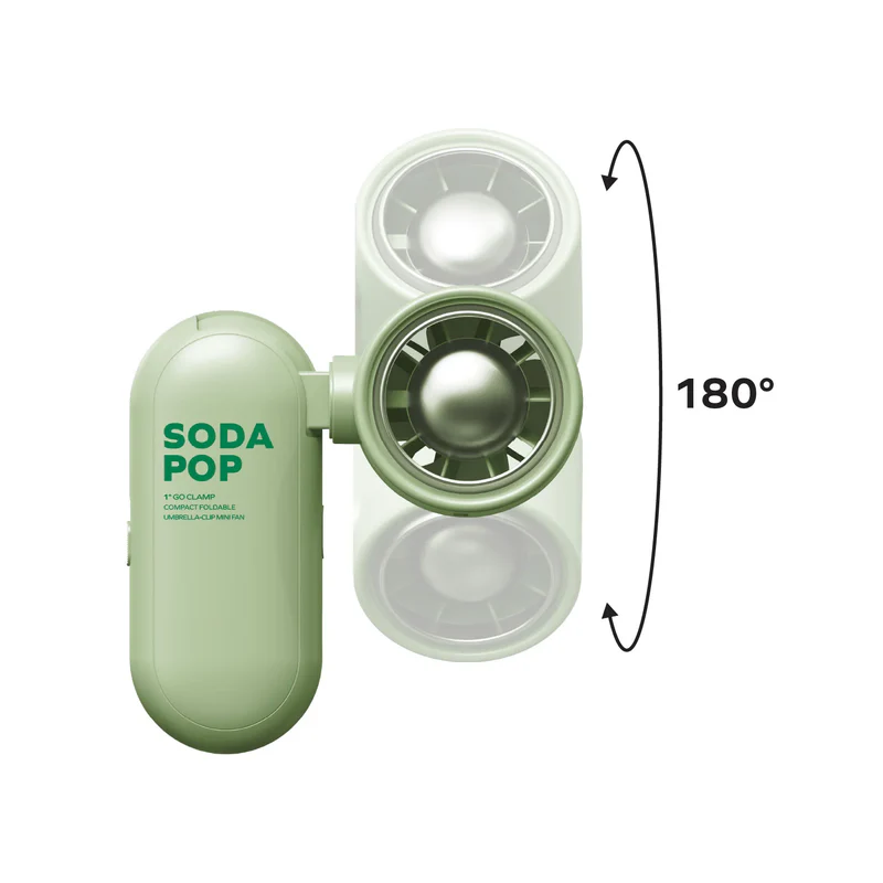 1° Go Clamp Compact Foldable Umbrella-Clip Mini Fan