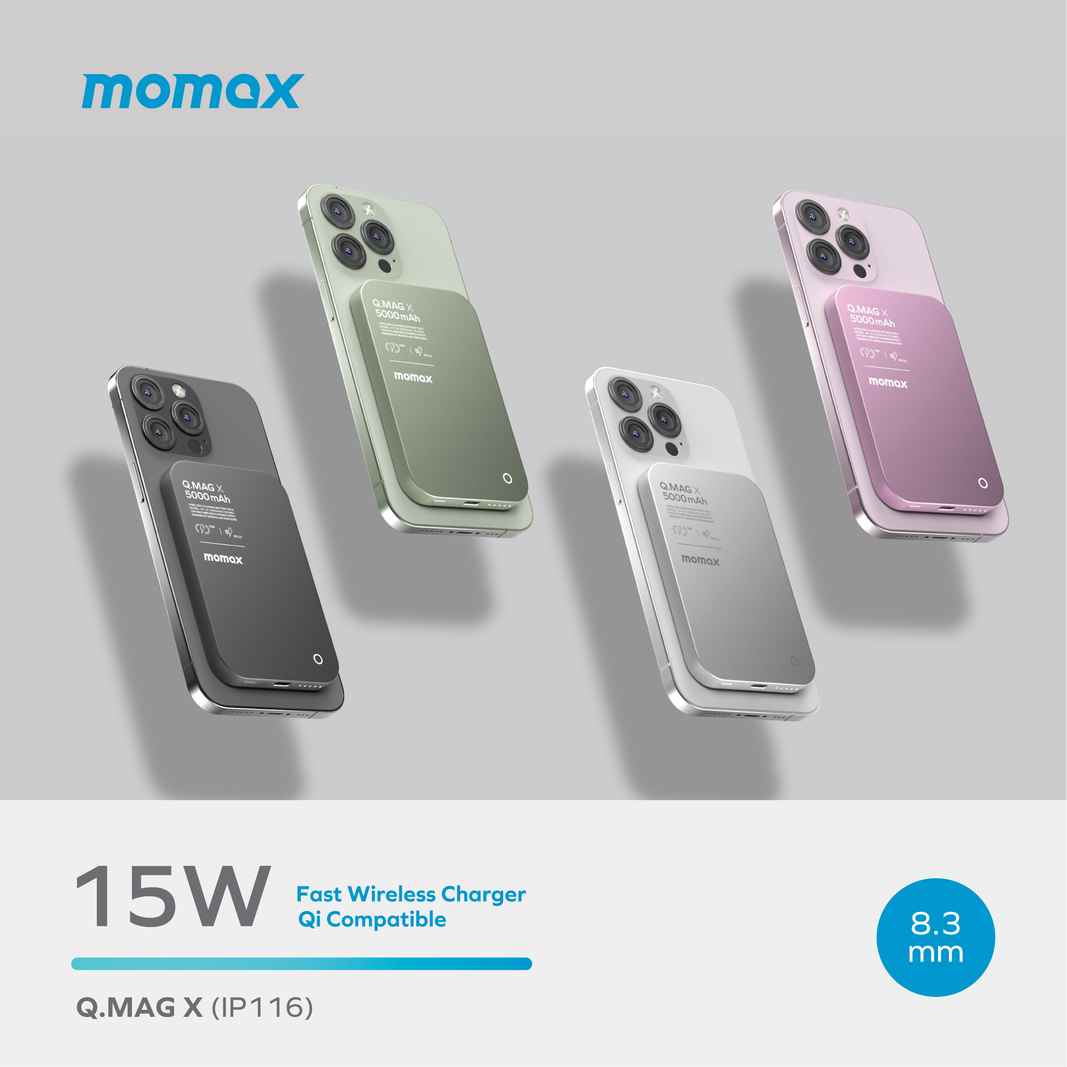 Q.Mag X Magsafe Wireless Battery Pack (5,000mAh)