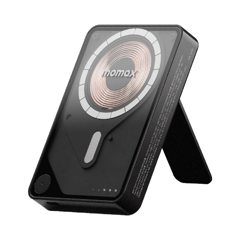 1-Power X Pro+ Magnetic Wireless Battery Pack (10,000mAh) with Stand and Built-in USB-C Cable