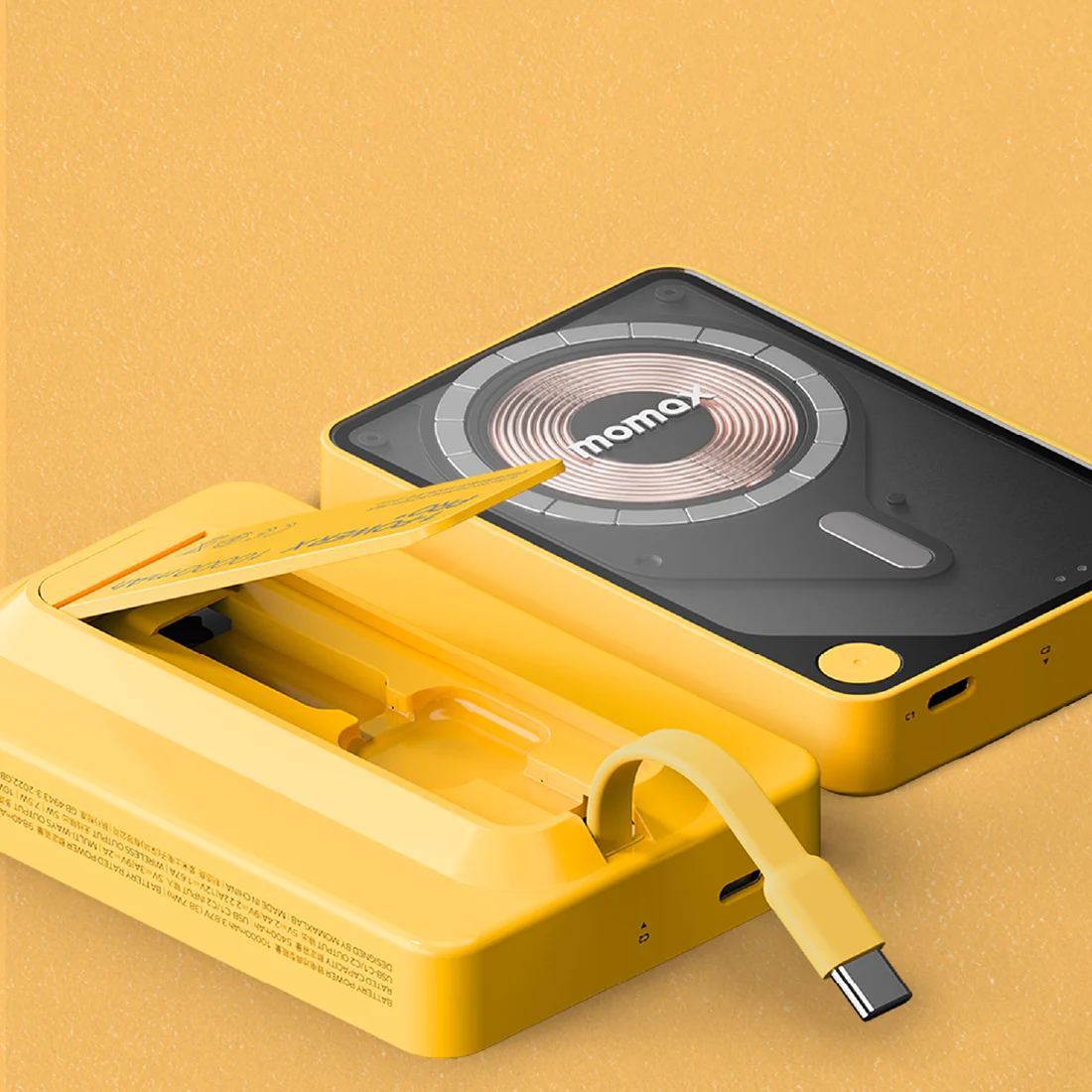 1-Power X Pro+ Magnetic Wireless Battery Pack (10,000mAh) with Built-in USB-C Cable