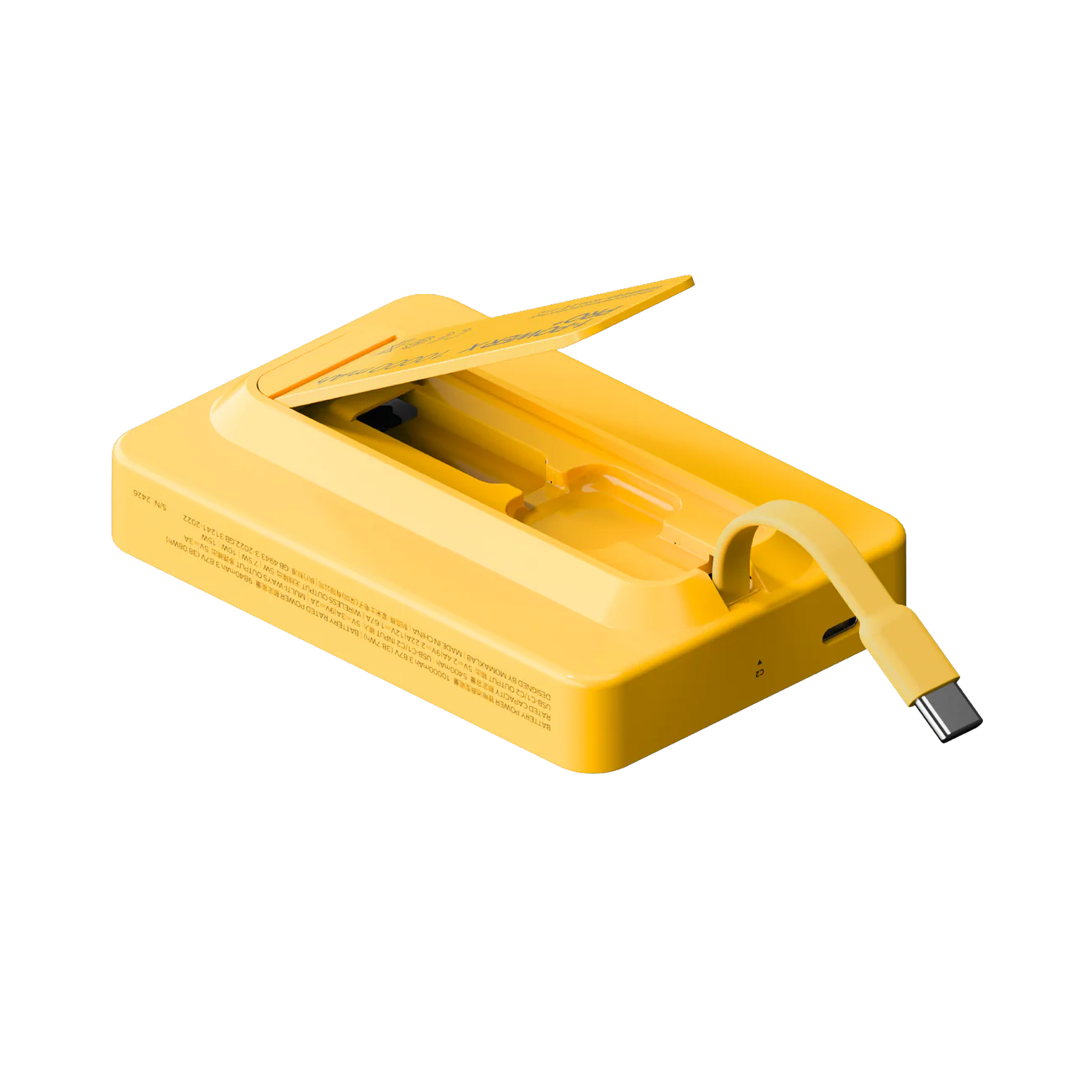 1-Power X Pro+ Magnetic Wireless Battery Pack (10,000mAh) with Built-in USB-C Cable