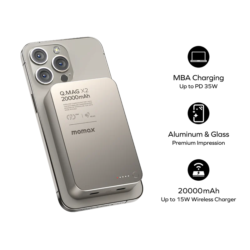 Q.Mag x2 | Magnetic Wireless Power Bank (20000mAh) - Gen 2