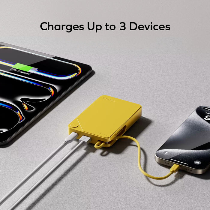 1-Power X Battery Pack (10,000mAh) with Built-in USB-C Cable