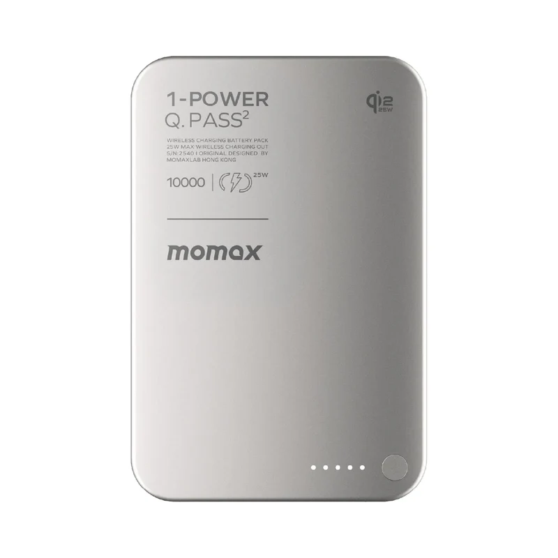 1-Power Q.Pass² 10000mAh Qi2 25W Magnetic Wireless Battery Pack