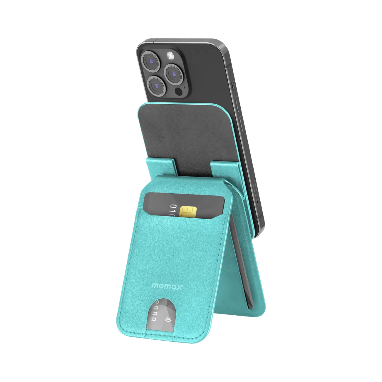 1-Wallet Magnetic Card Holder with Adjustable Stand