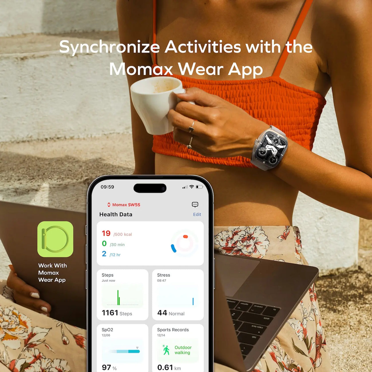 1-Wear Curvex Smart Watch