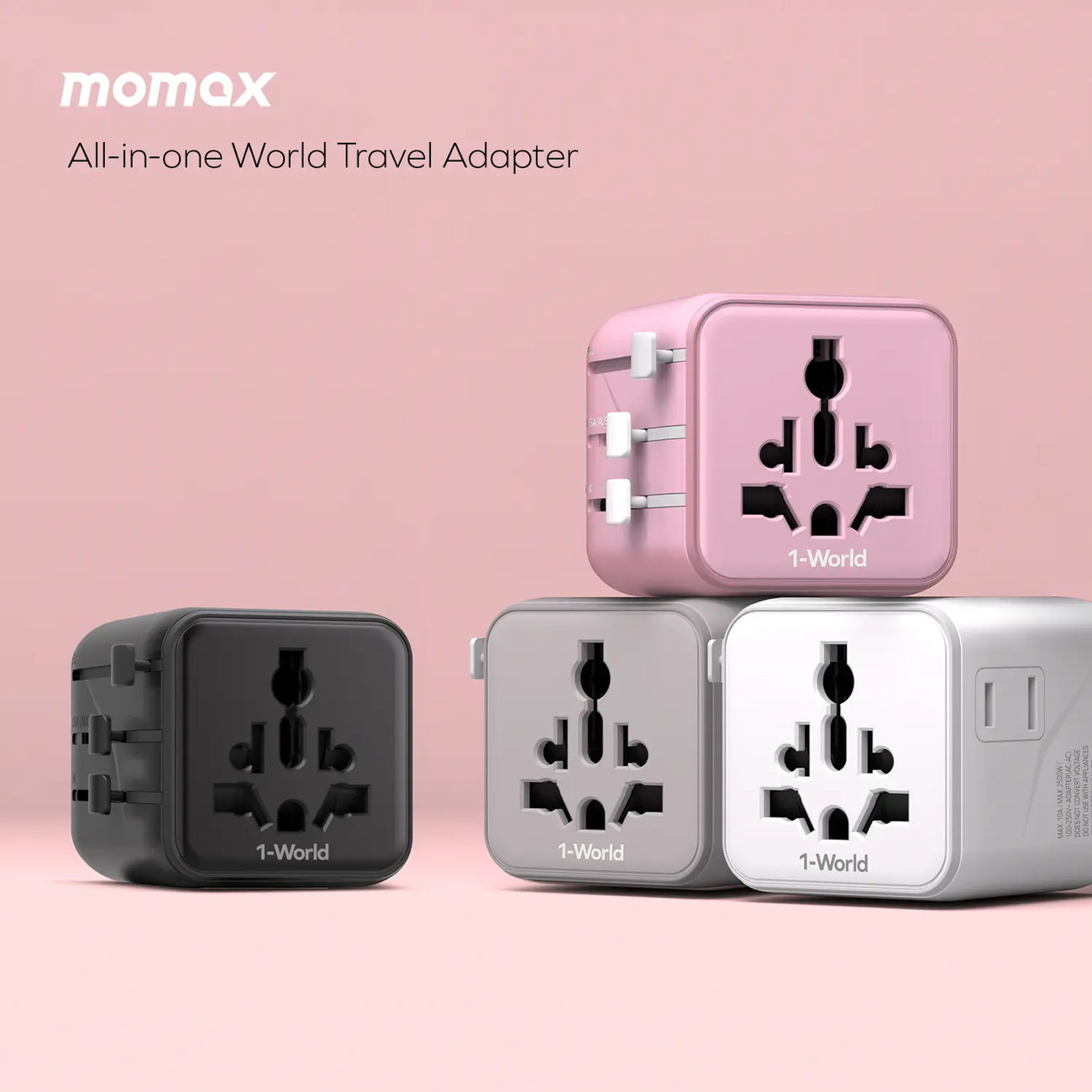 1-World Universal Travel Charger with Dual AC