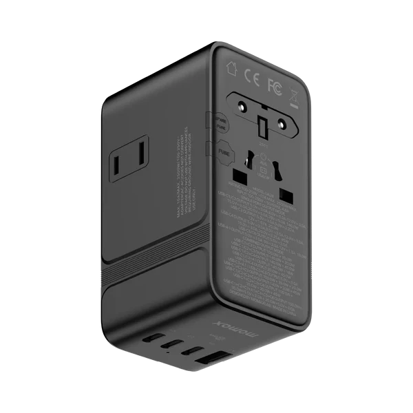 1-World² 205W 7-Port Dual AC Travel Adapter