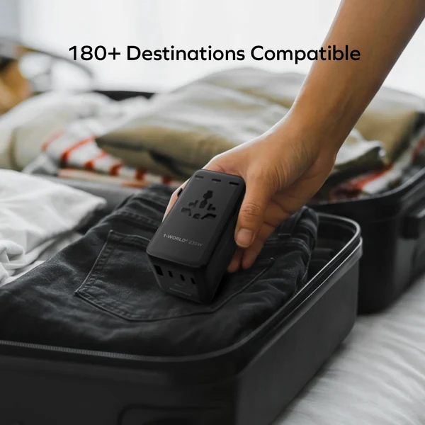 1-World² Dreamer 235 7-Port Dual AC Travel Adapter