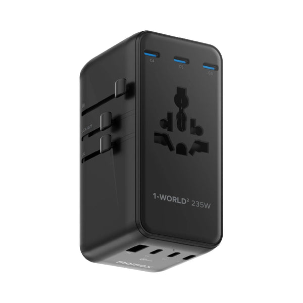 1-World² Dreamer 235 7-Port Dual AC Travel Adapter
