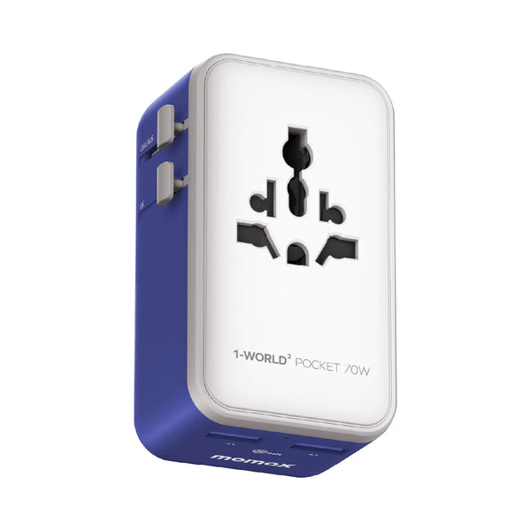 1-World² Pocket 70W 4-Port Dual AC Travel Adapter