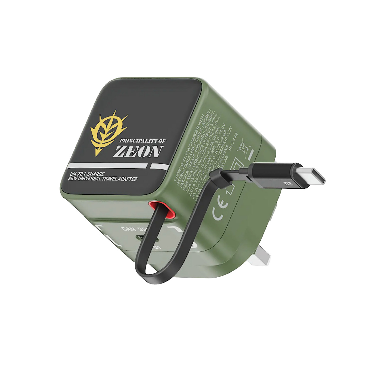 1-Charge+ 1-Port GaN Charger With Built-In USB-C Cable 35W - Limited Edition